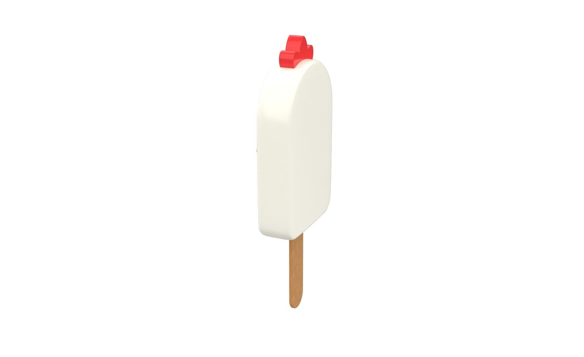 Cartoon Chicken Ice Cream Cute  Low-poly 3D model_5
