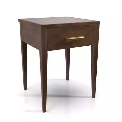 Wooden Body Top Glass Side Table