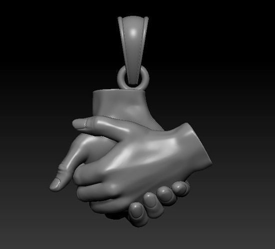 Pendant  Hands 3D print model