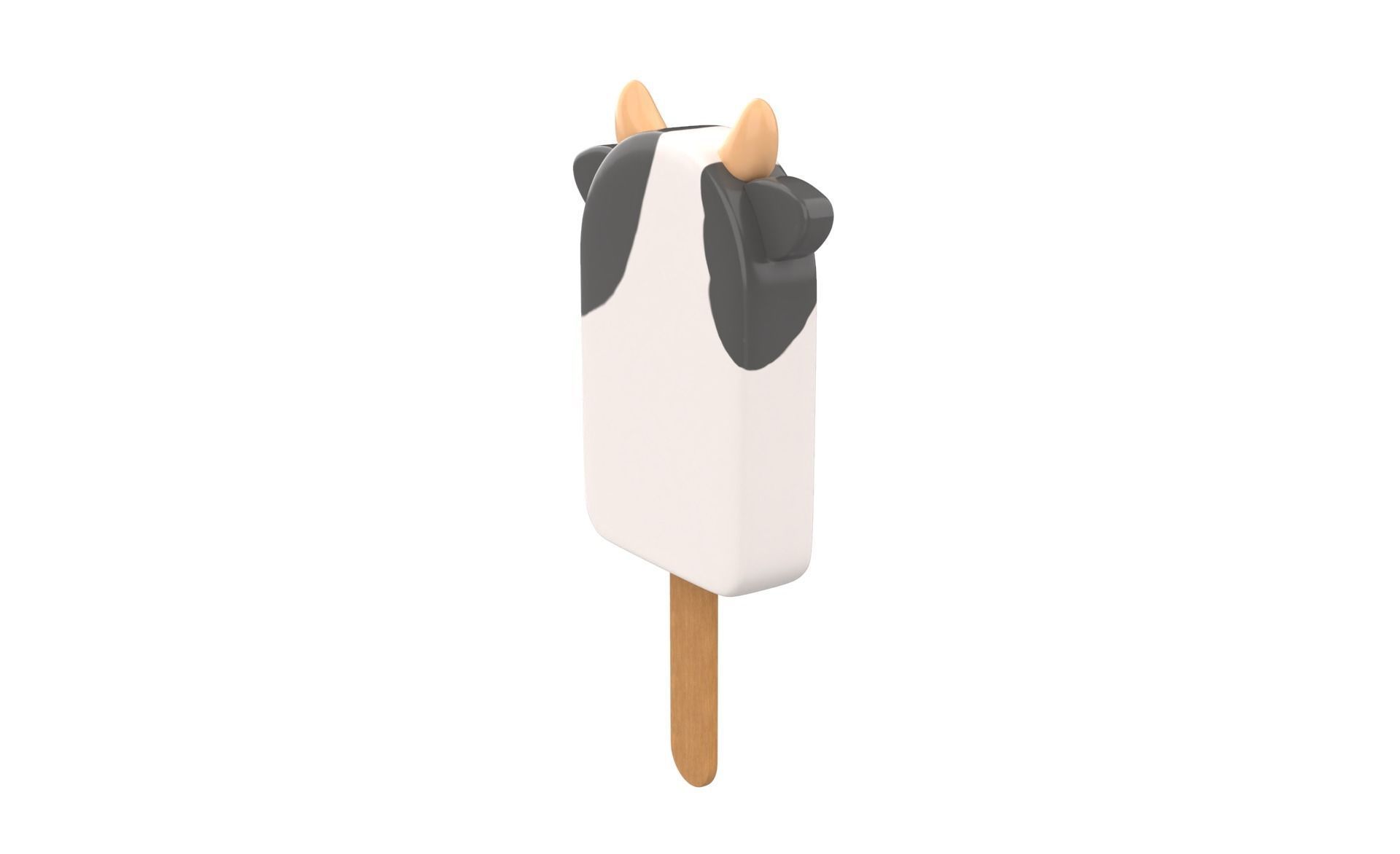 Cartoon Cow Ice Cream Cute Low-poly 3D model_12