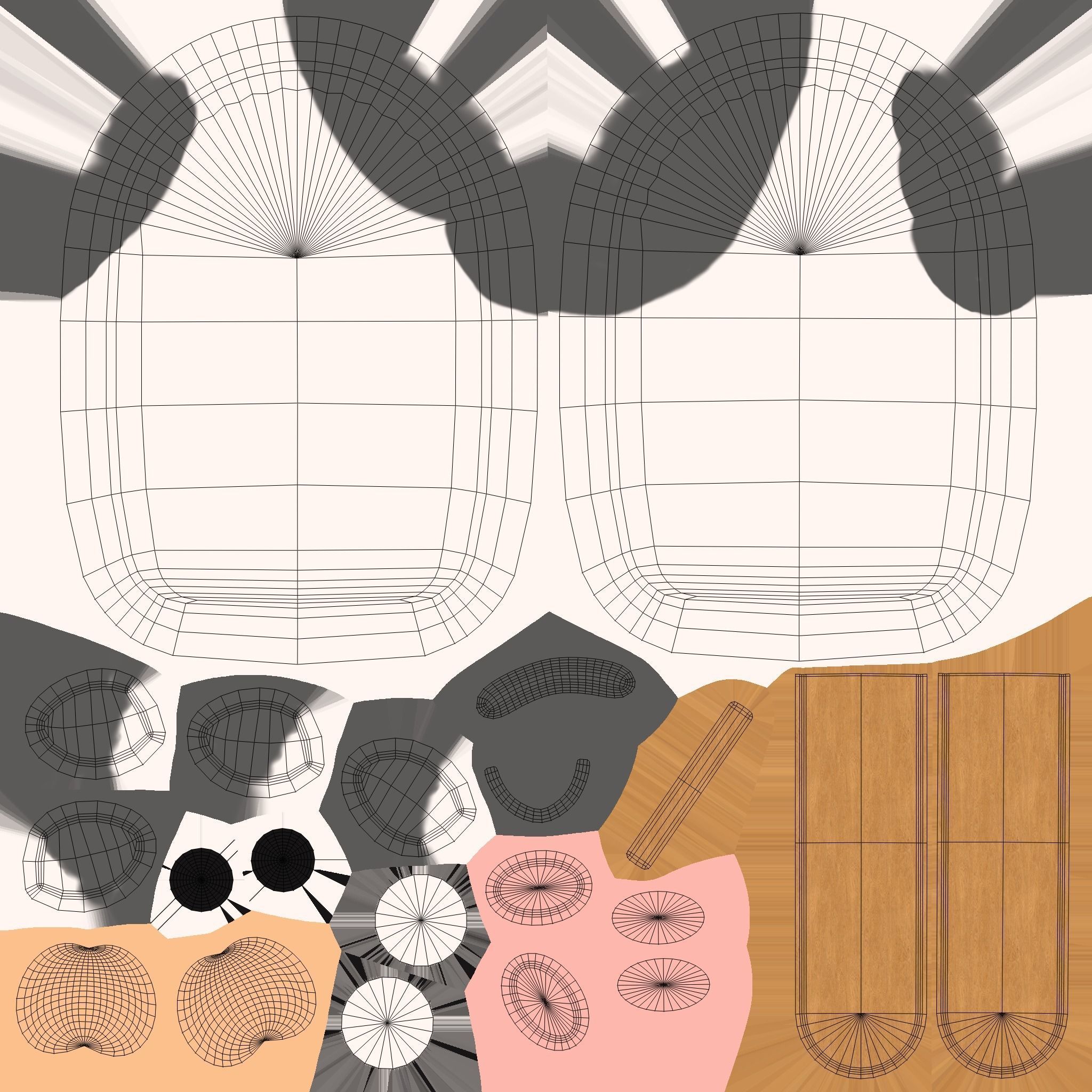 Cartoon Cow Ice Cream Cute Low-poly 3D model_20