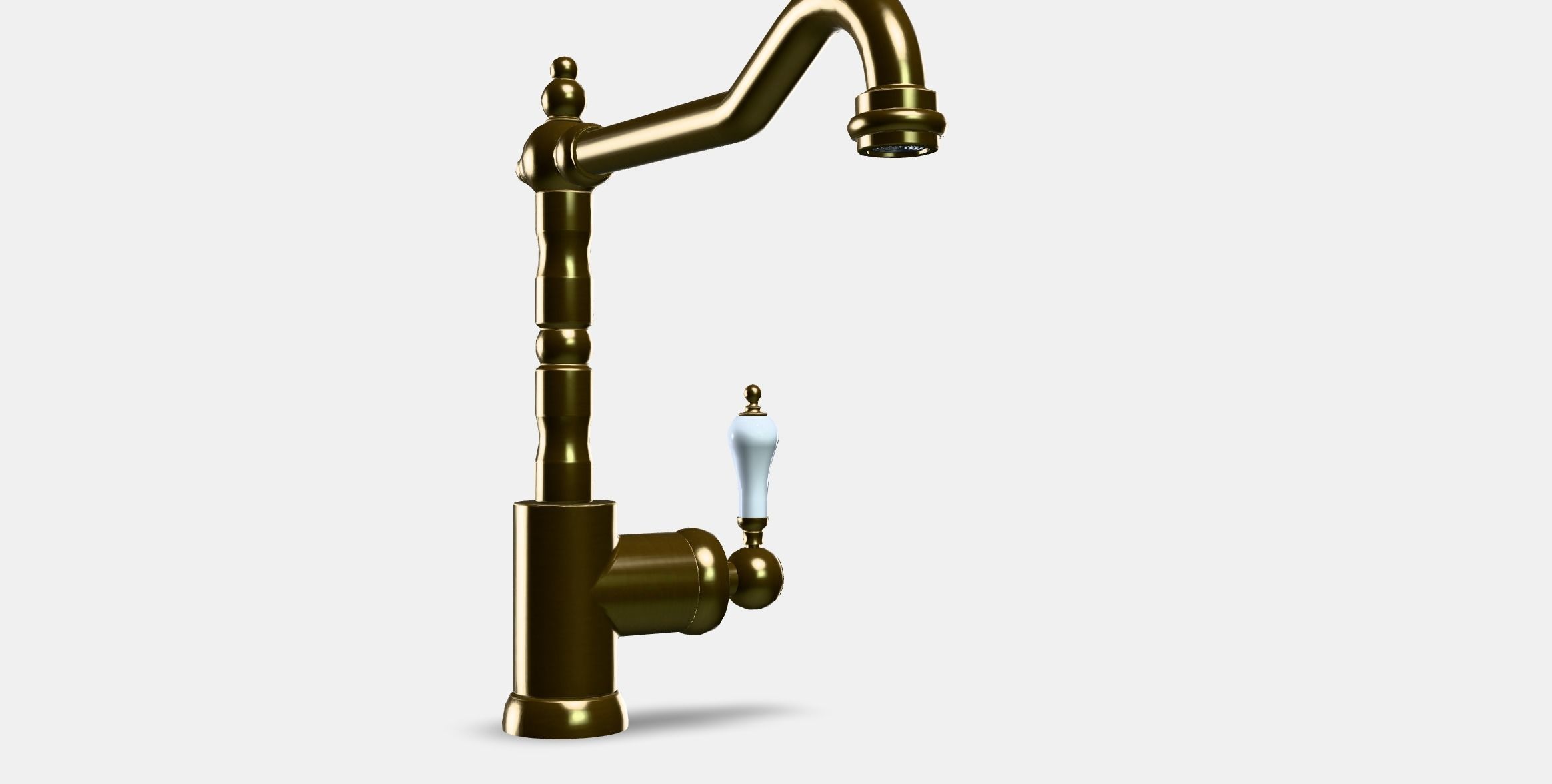 GLITTRAN Kitchen mixer tap Low-poly 3D model_9