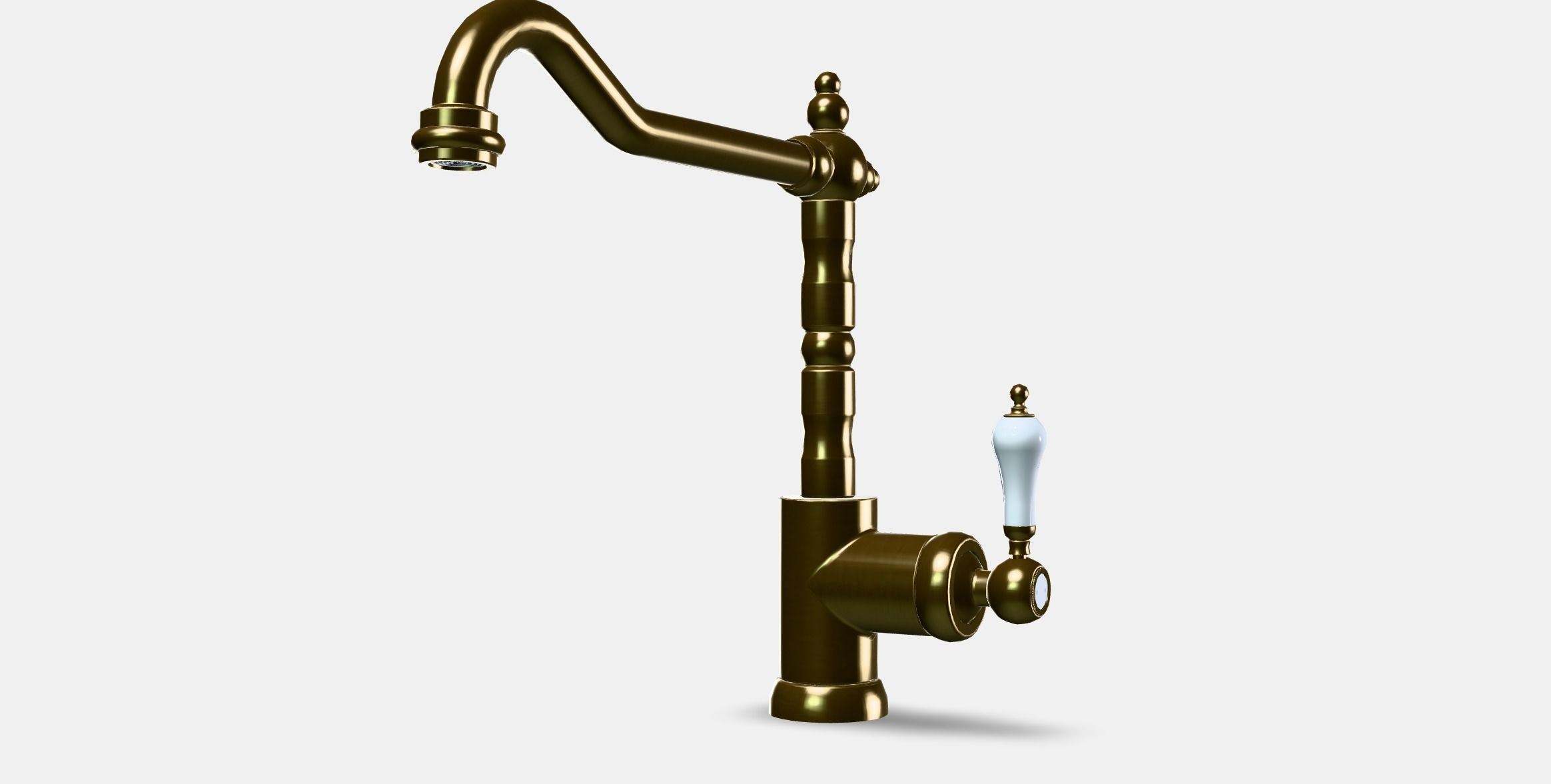 GLITTRAN Kitchen mixer tap Low-poly 3D model_15