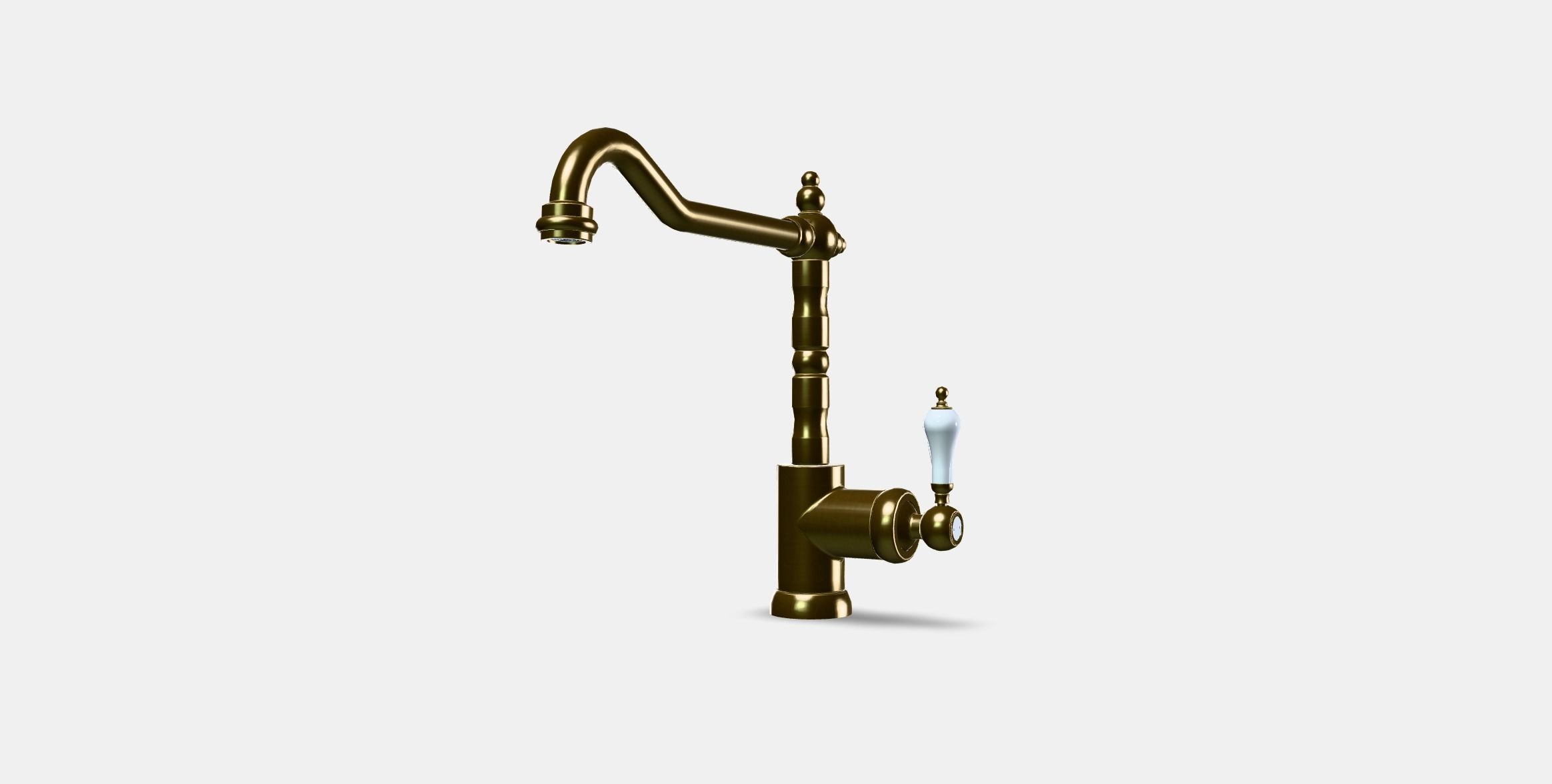GLITTRAN Kitchen mixer tap Low-poly 3D model_12