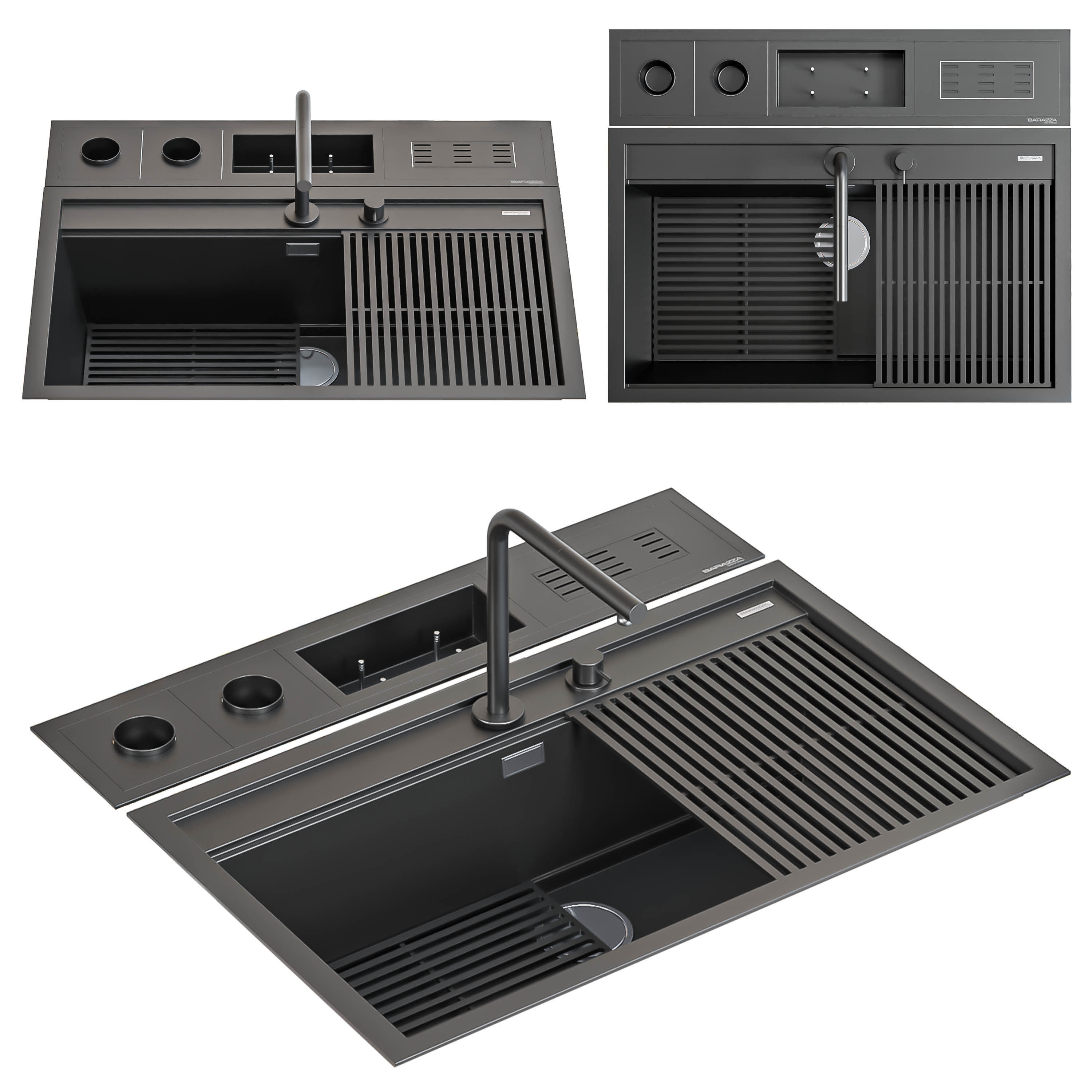 Barazzasrl sink set 3D model_1