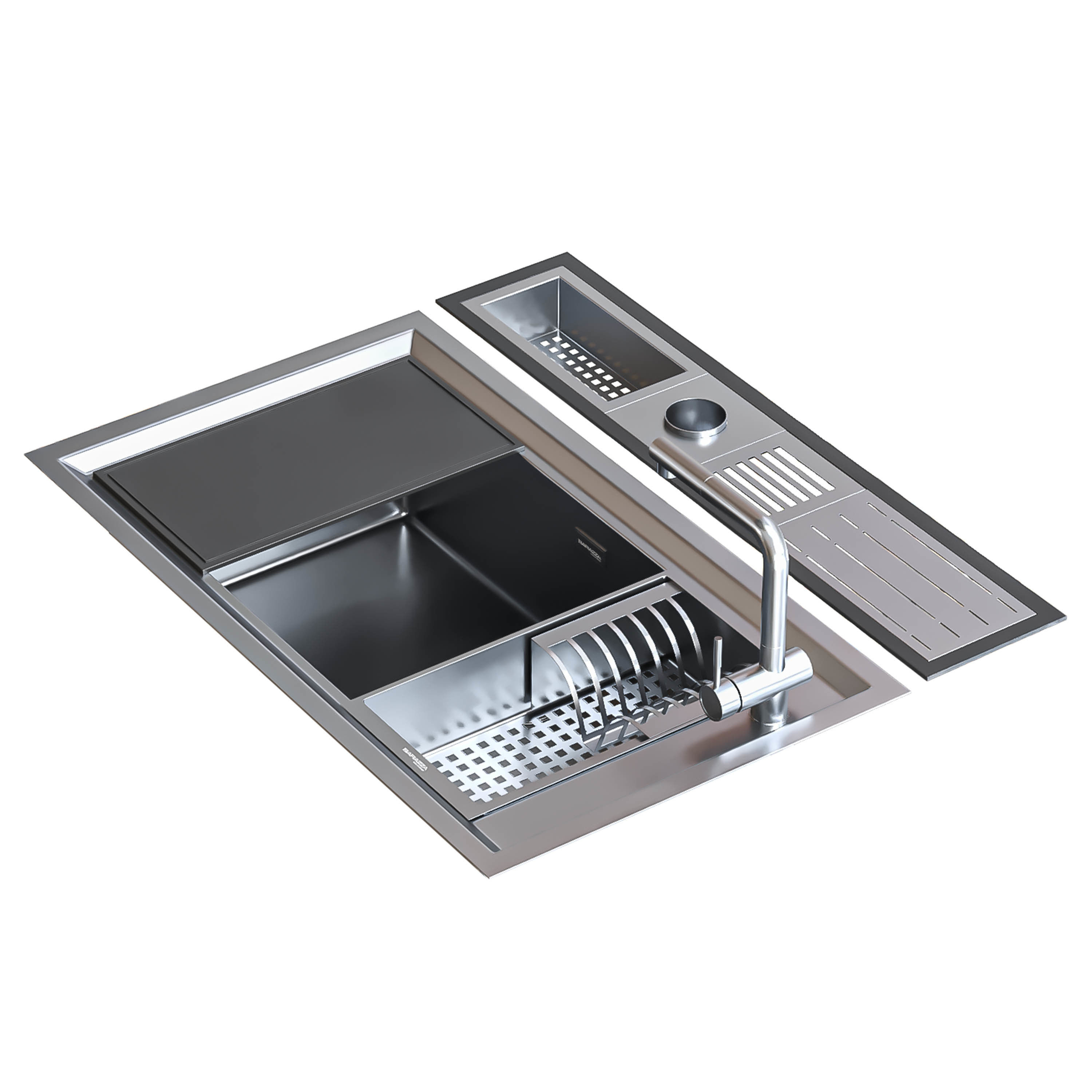 Barazzasrl sink set 3D model_5