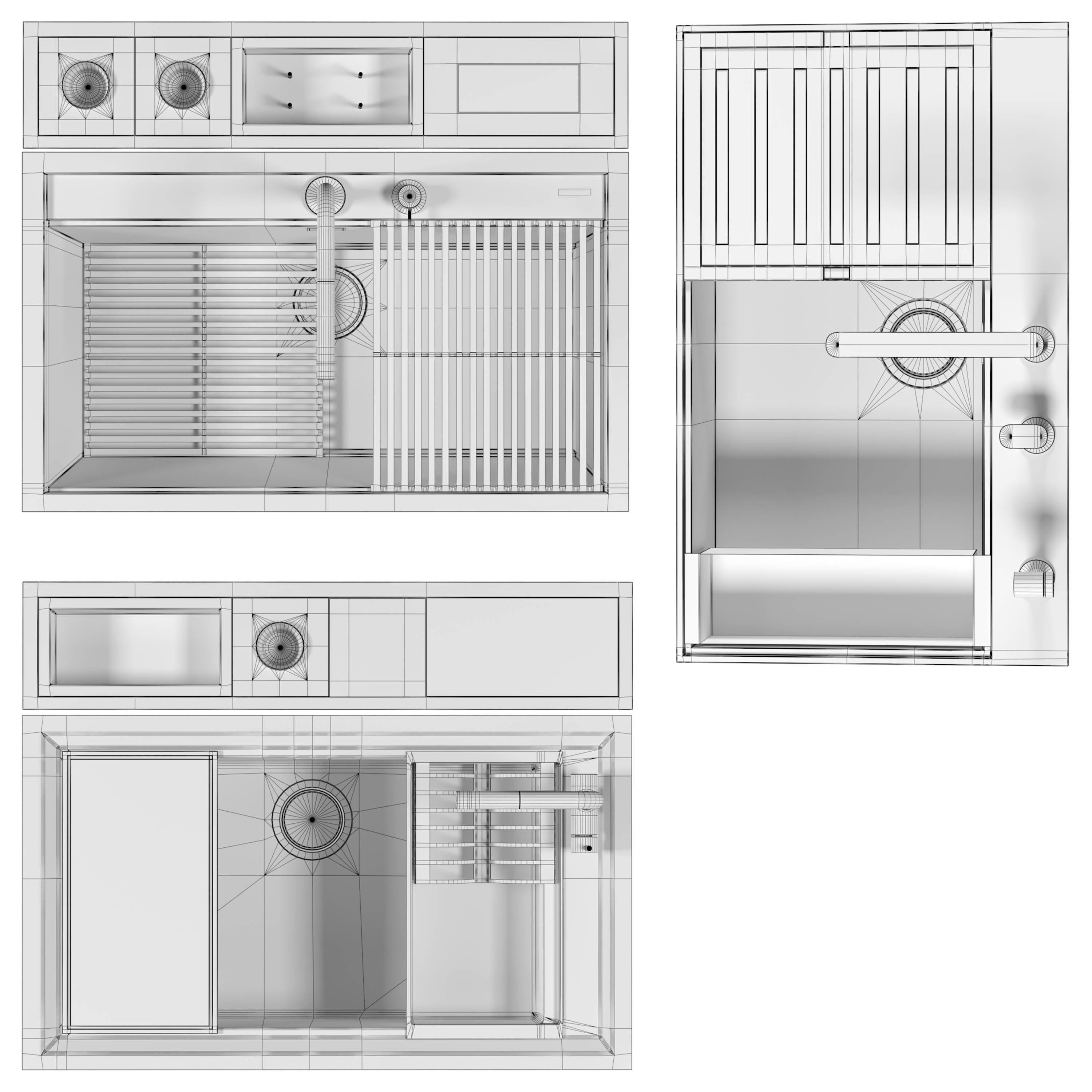 Barazzasrl sink set 3D model_6