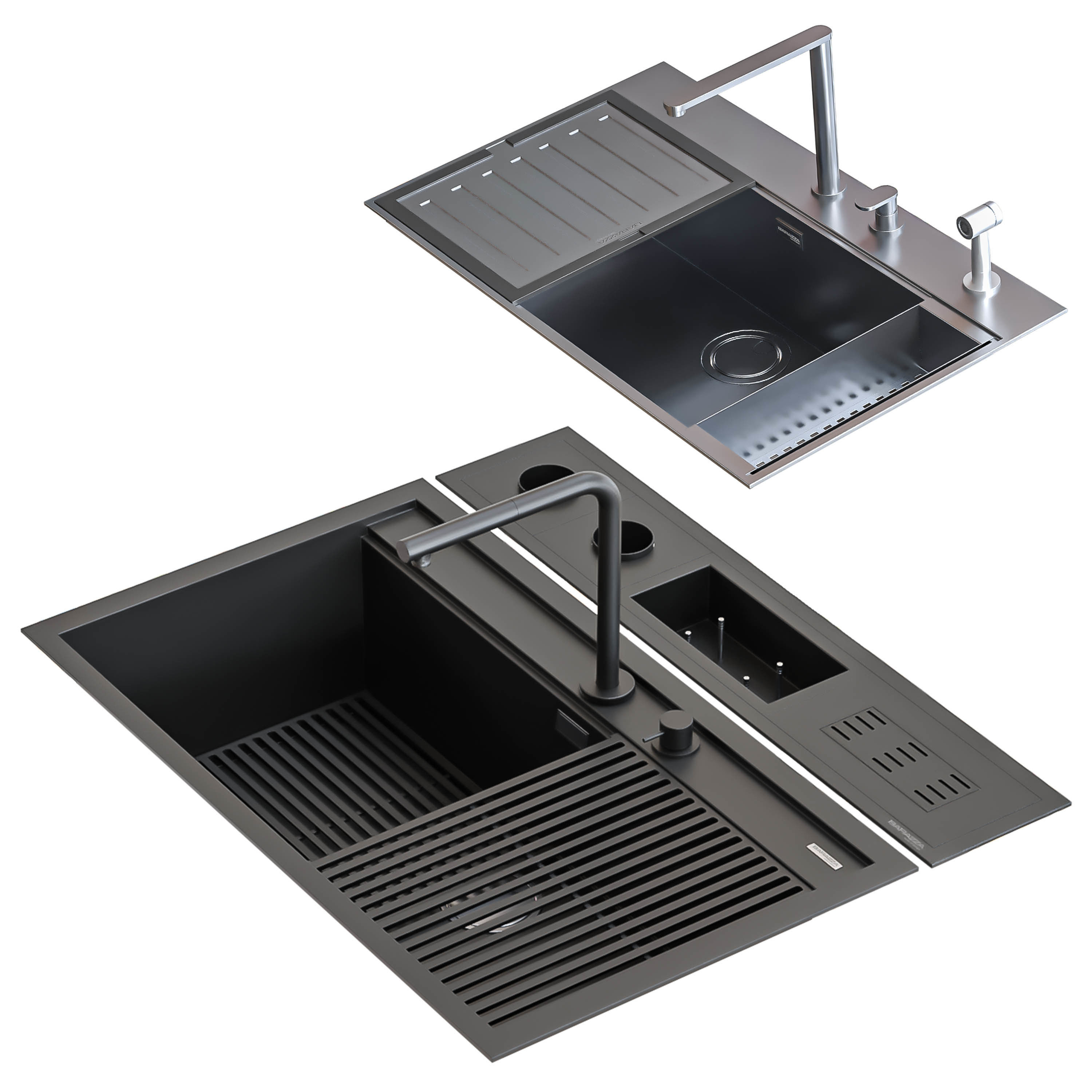 Barazzasrl sink set 3D model_4