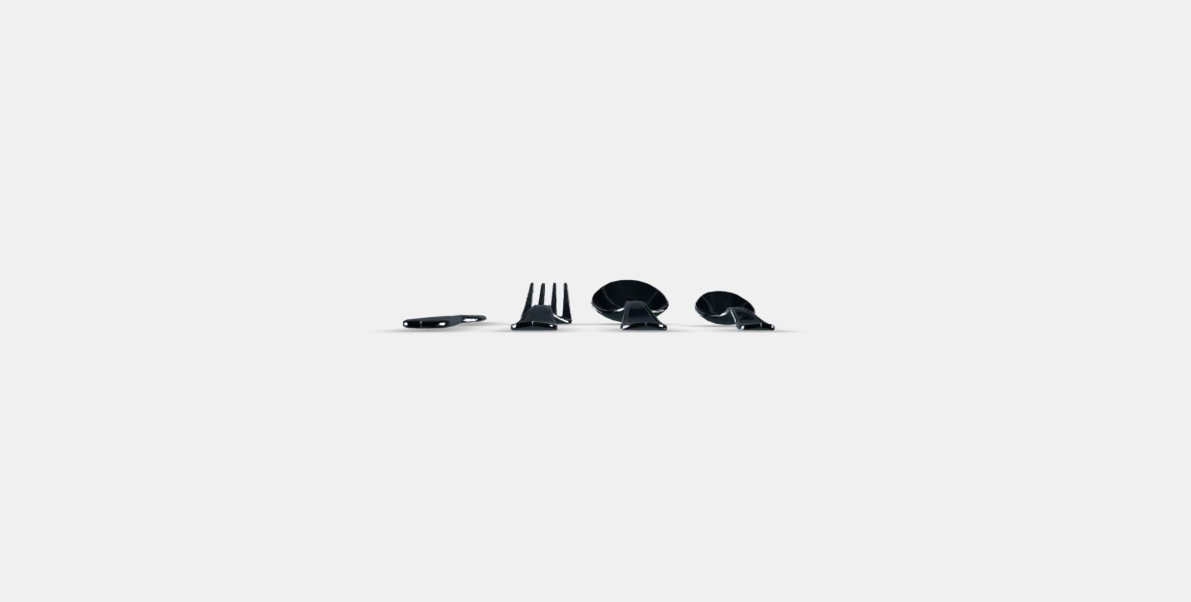 IDENTITET 16piece cutlery set Low-poly 3D model_10