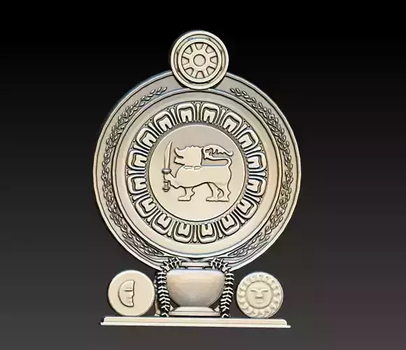 Sri Lanka Country Sign Logo Emblem  3D print model