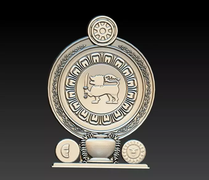 Sri Lanka Country Sign Logo Emblem 3D print model