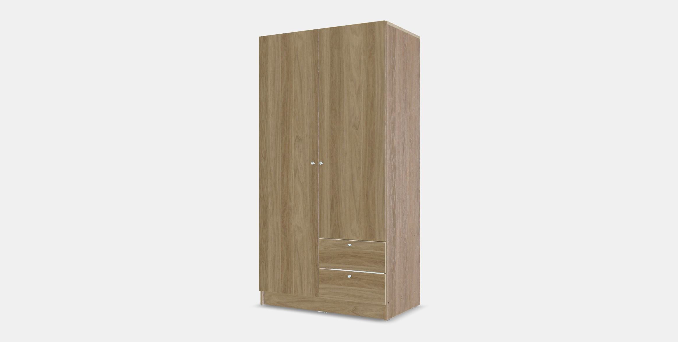 VILHATTEN Wardrobe with 2 doors and 2 drawers Low-poly 3D model_11