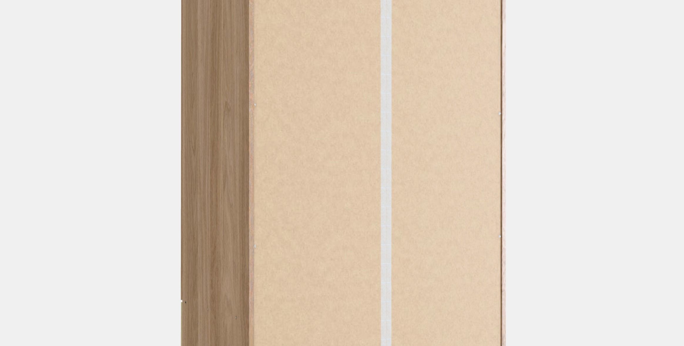 VILHATTEN Wardrobe with 2 doors and 2 drawers Low-poly 3D model_2