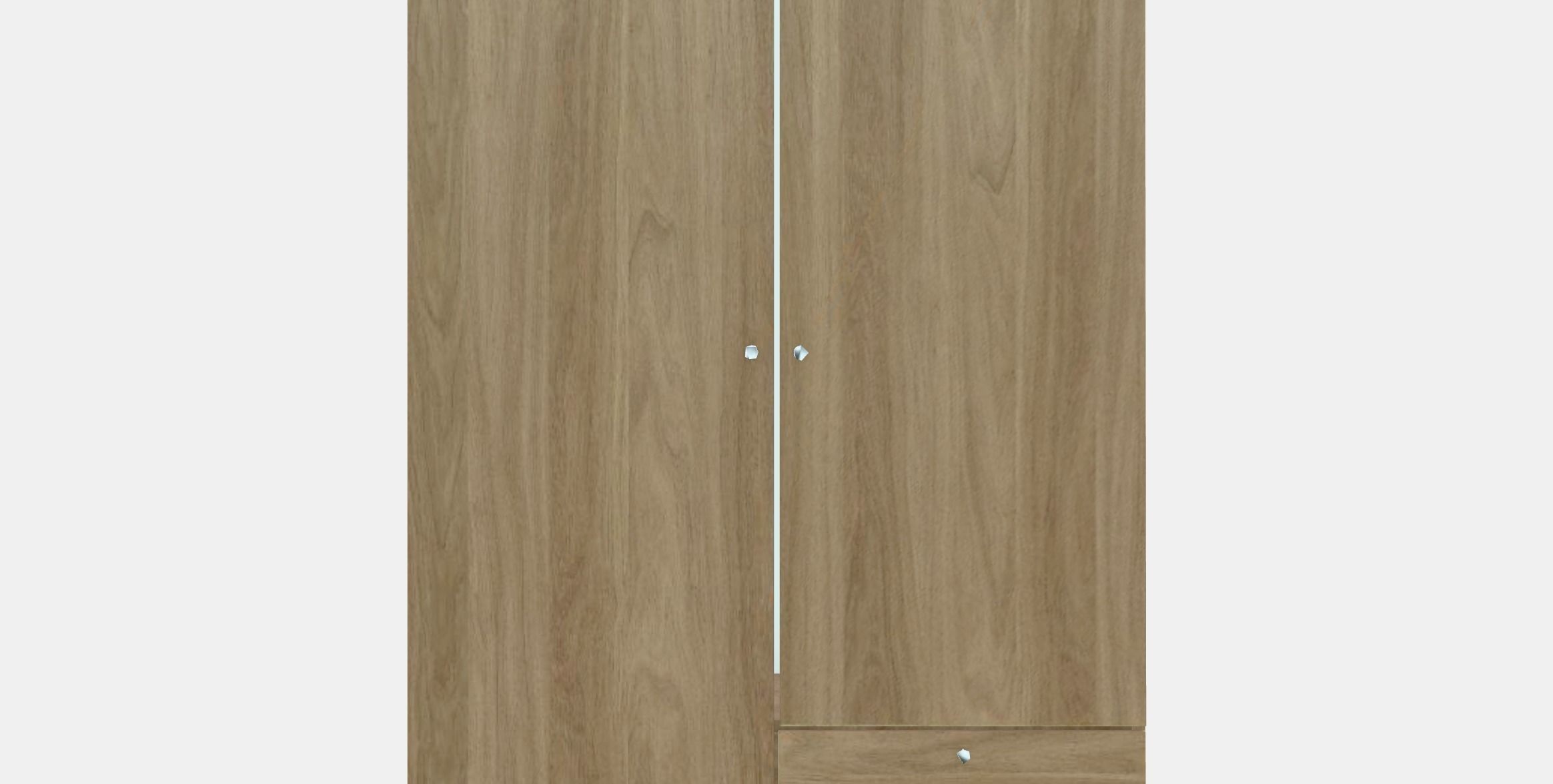 VILHATTEN Wardrobe with 2 doors and 2 drawers Low-poly 3D model_13