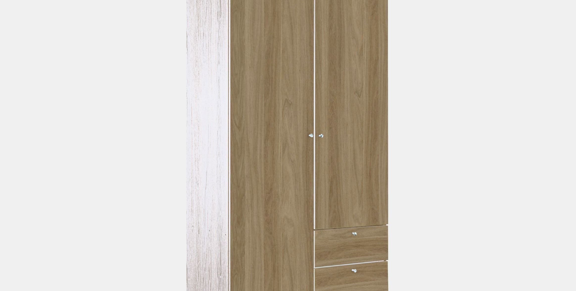 VILHATTEN Wardrobe with 2 doors and 2 drawers Low-poly 3D model_8