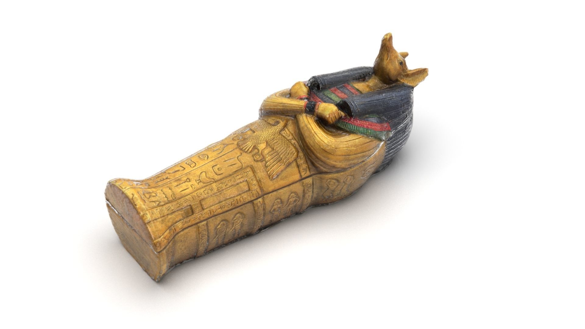 Anubis Sarcophagus Low-poly 3D model_17