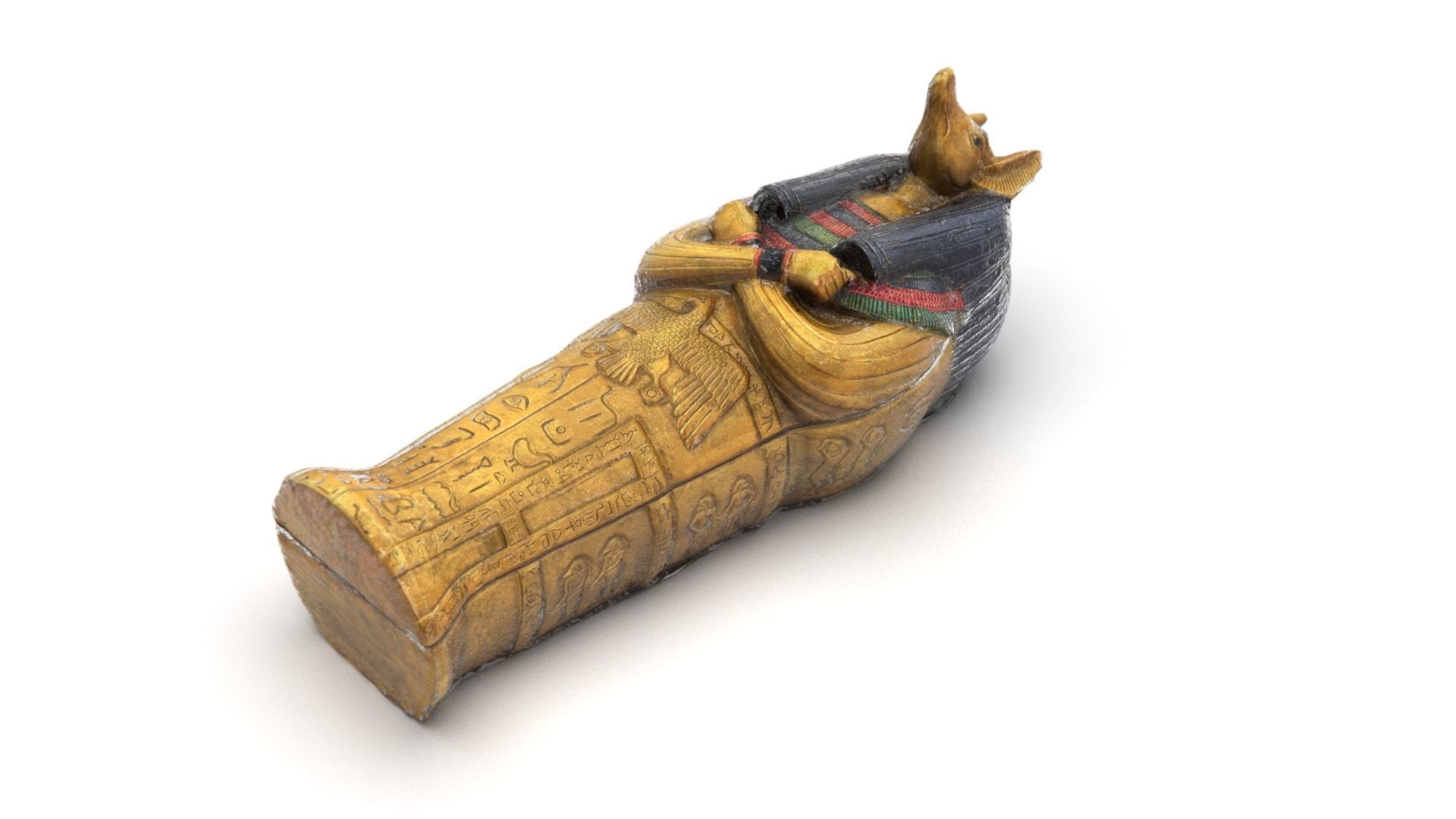 Anubis Sarcophagus Low-poly 3D model_18