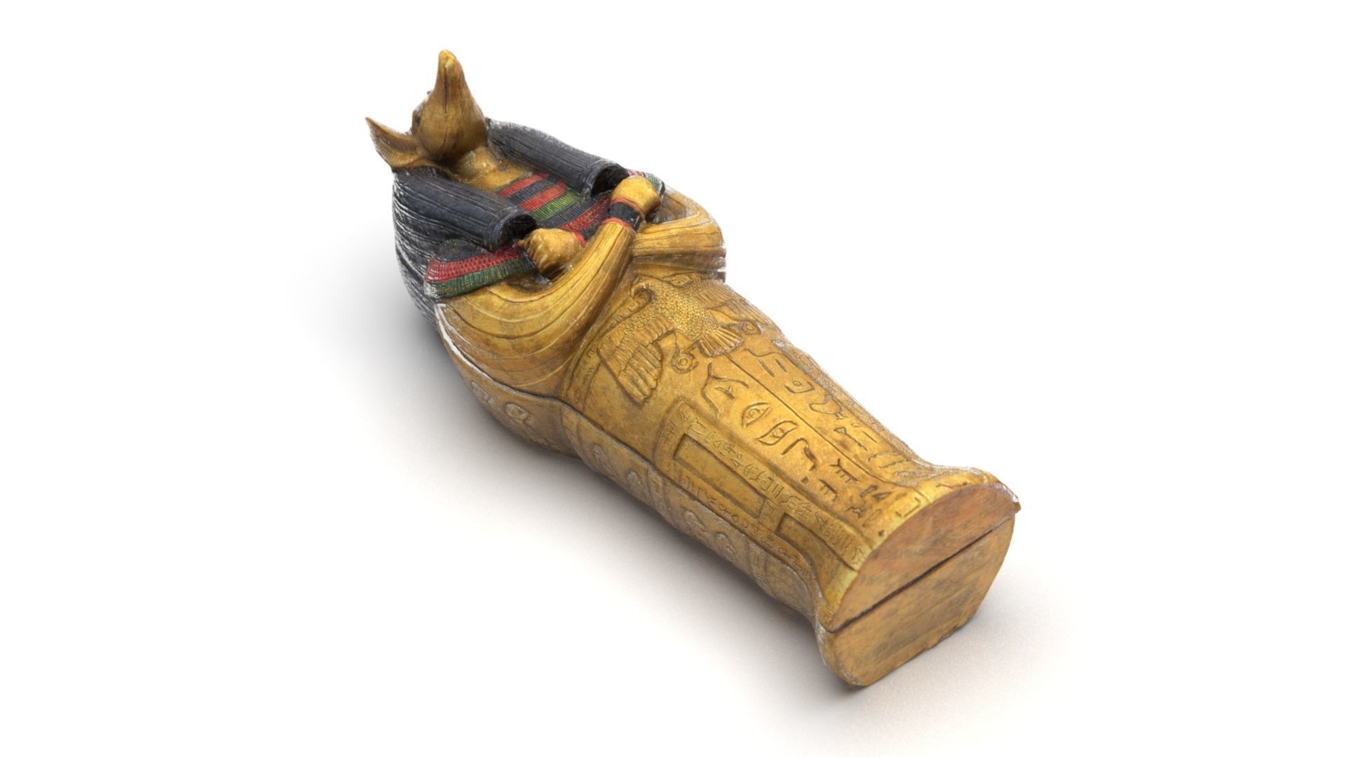 Anubis Sarcophagus Low-poly 3D model_16