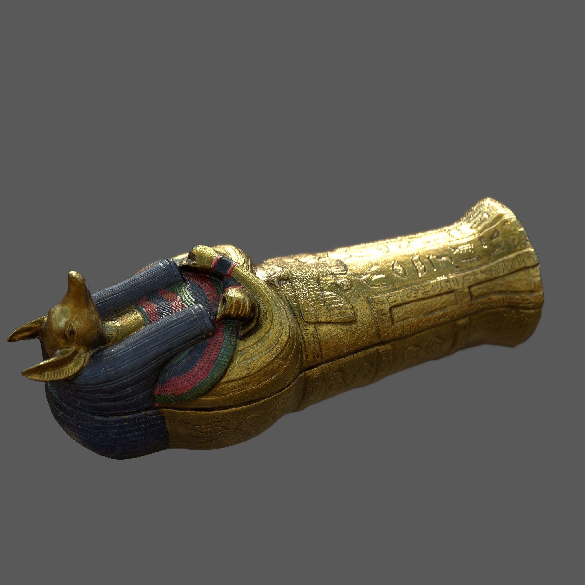 Anubis Sarcophagus Low-poly 3D model_2