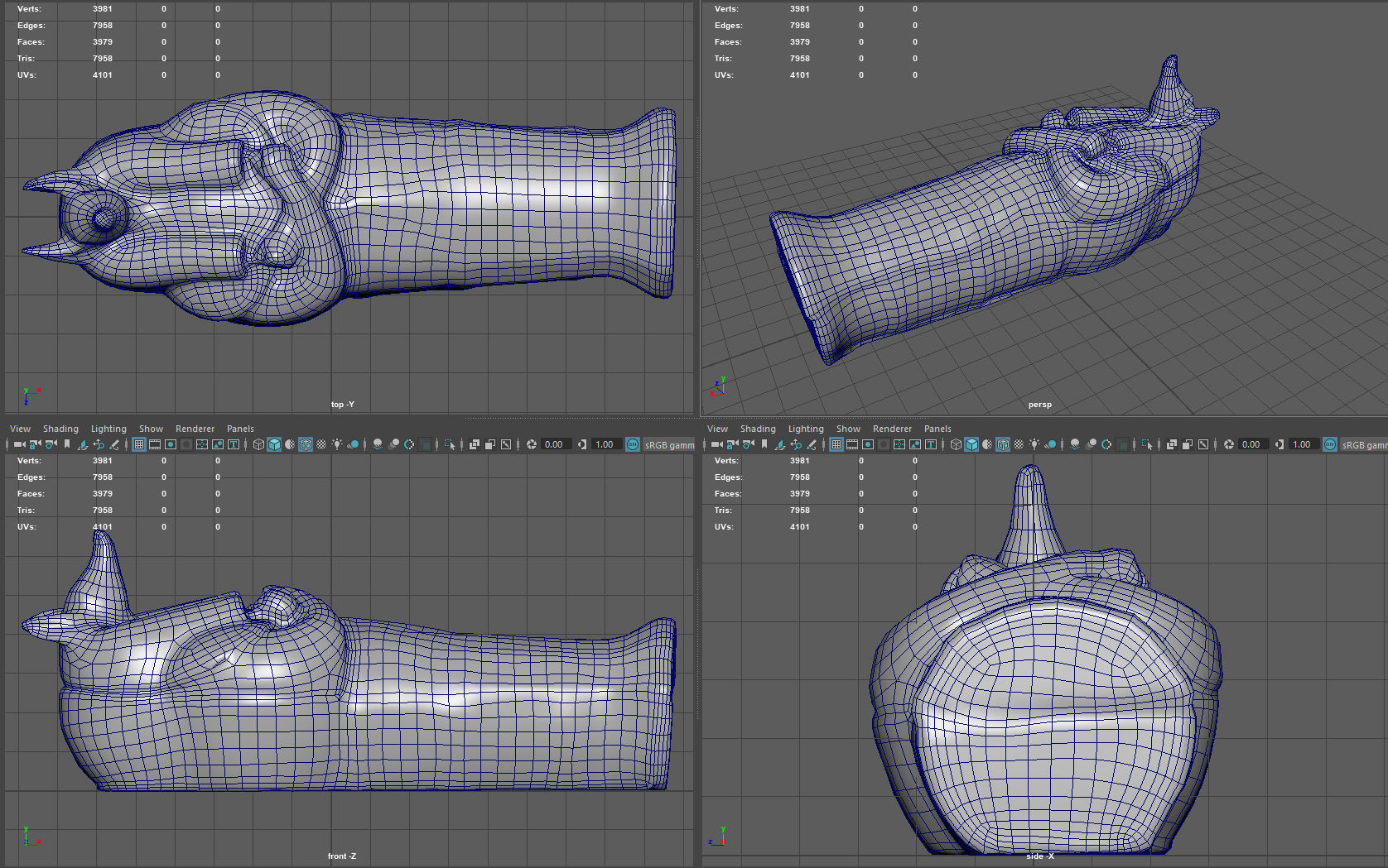 Anubis Sarcophagus Low-poly 3D model_9