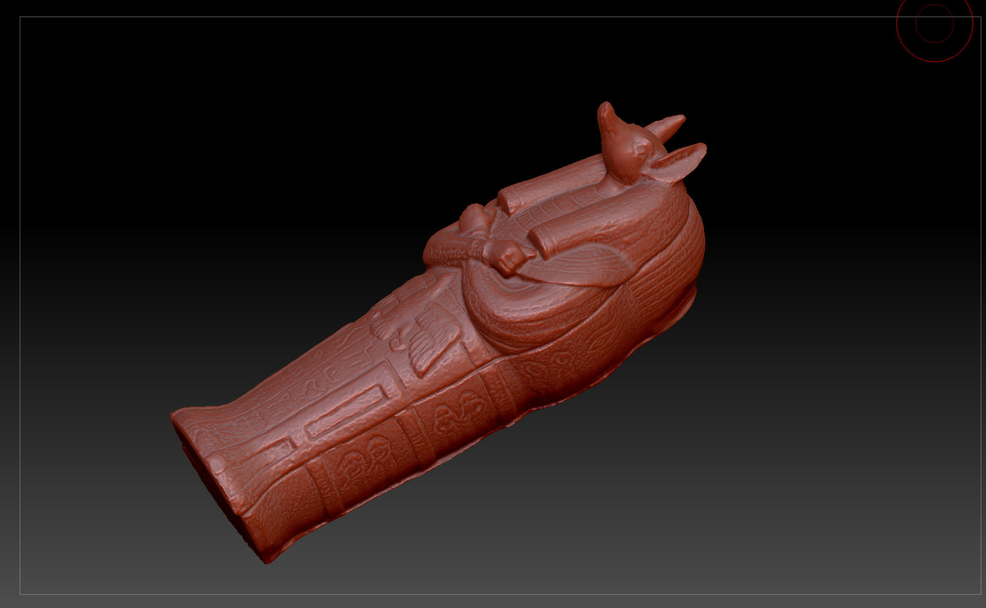 Anubis Sarcophagus Low-poly 3D model_11