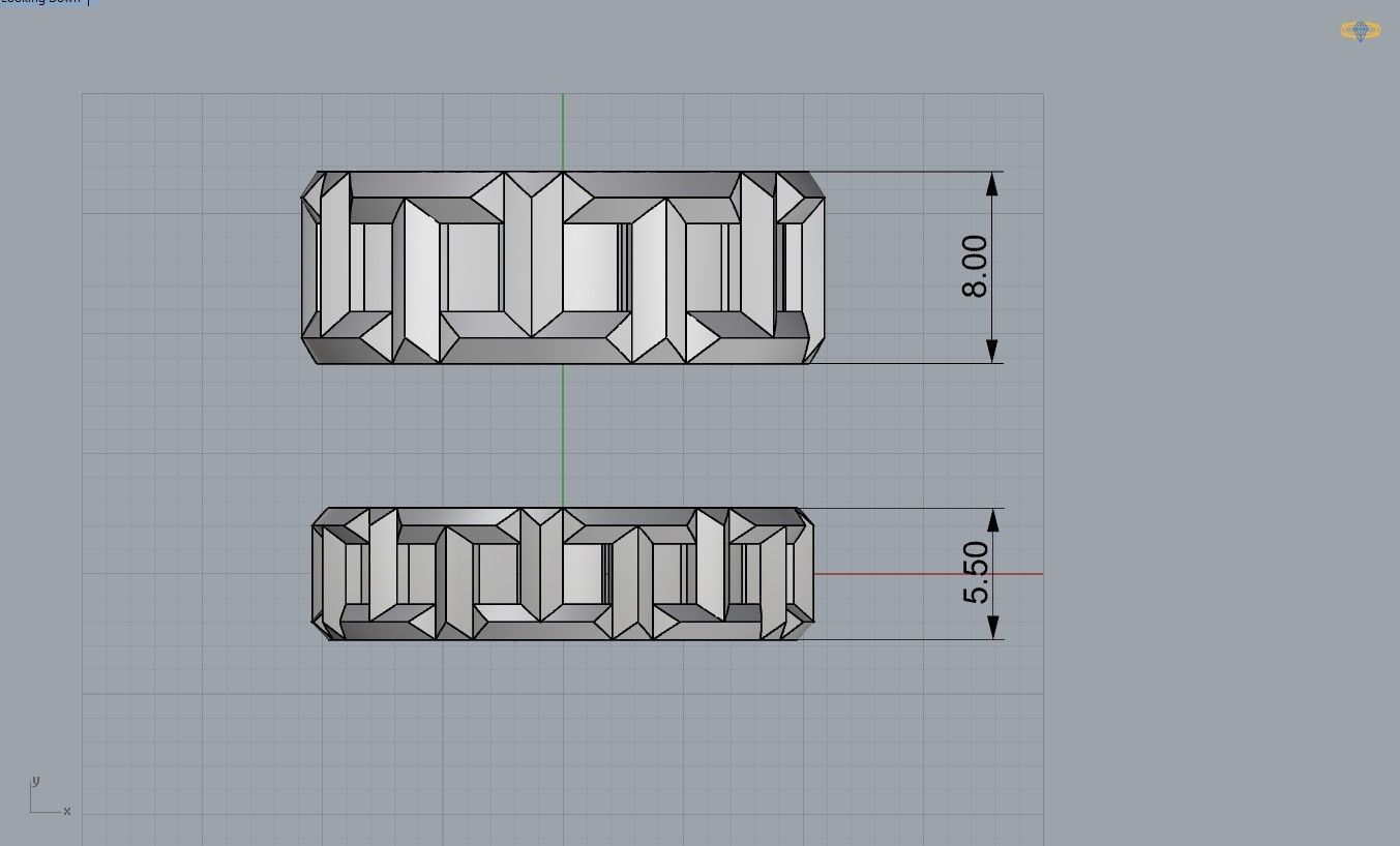 Tiffany T ring 3D print model_6