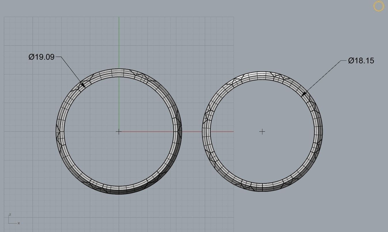 Tiffany T ring 3D print model_7