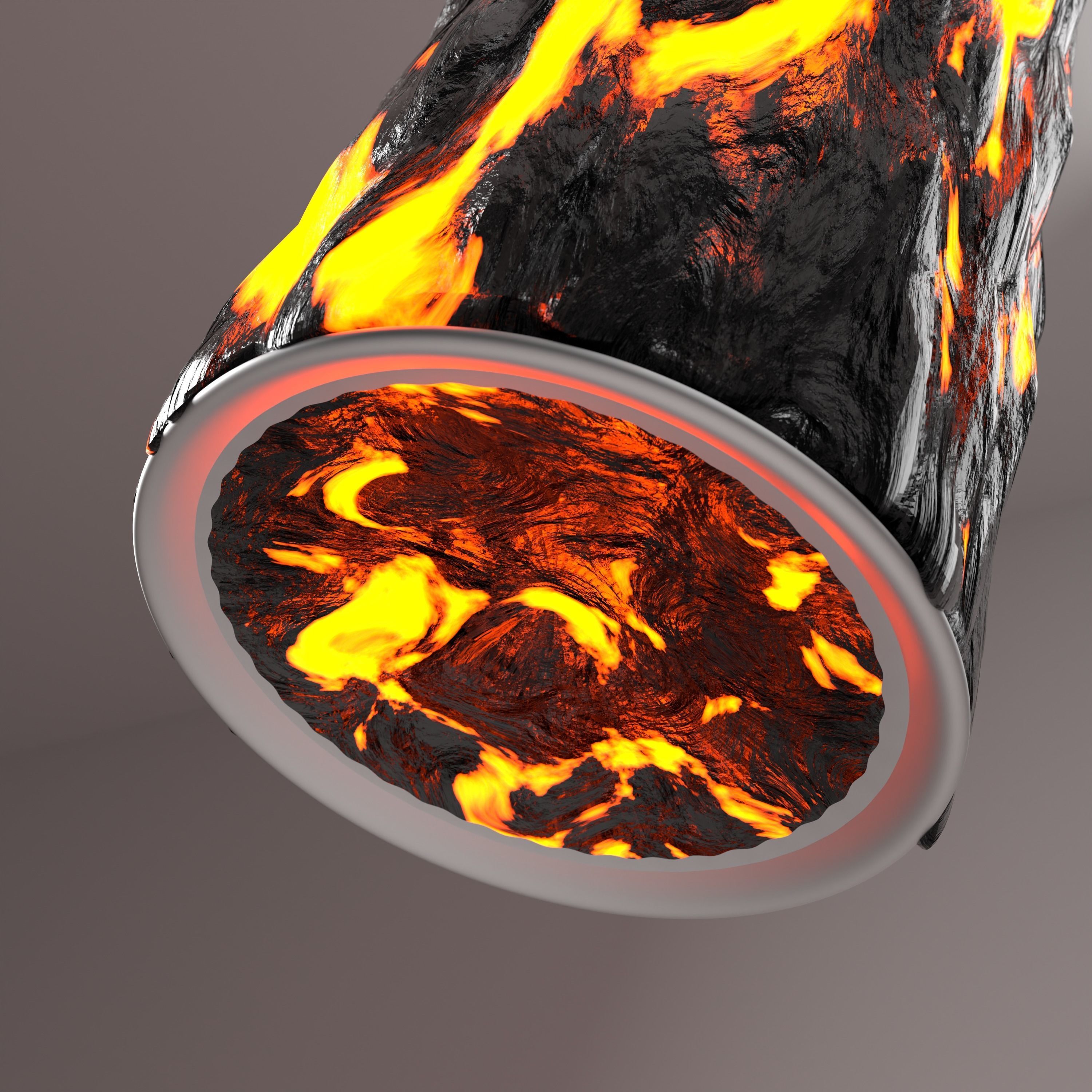 Lava Spray Low-poly 3D model_5