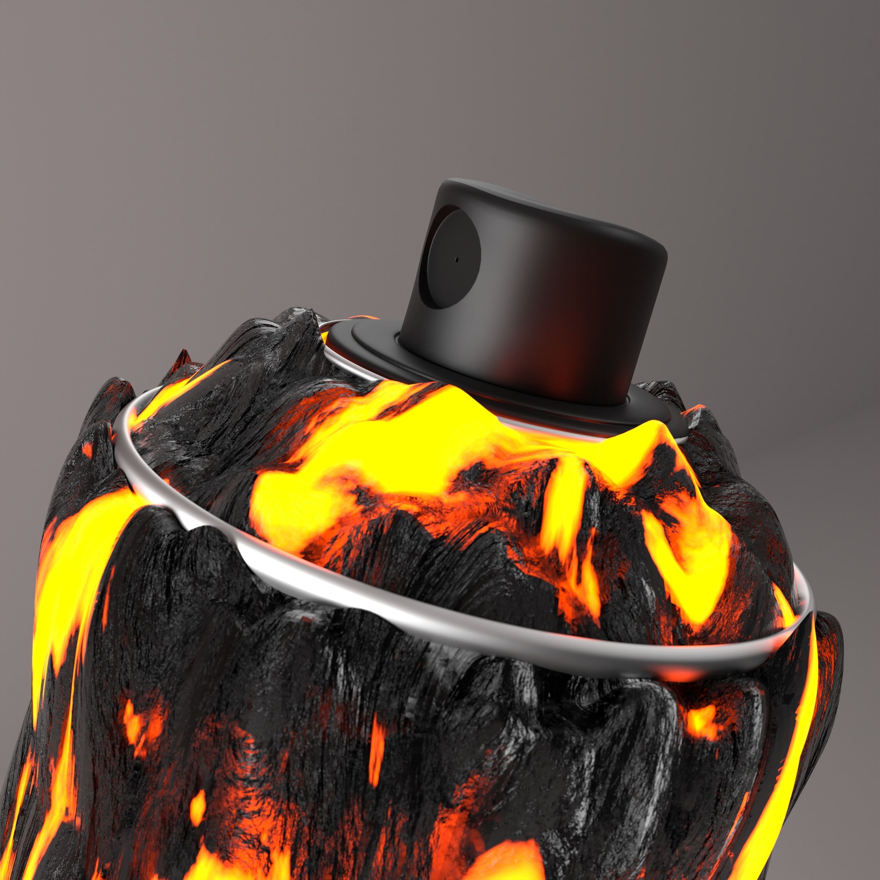 Lava Spray Low-poly 3D model_6