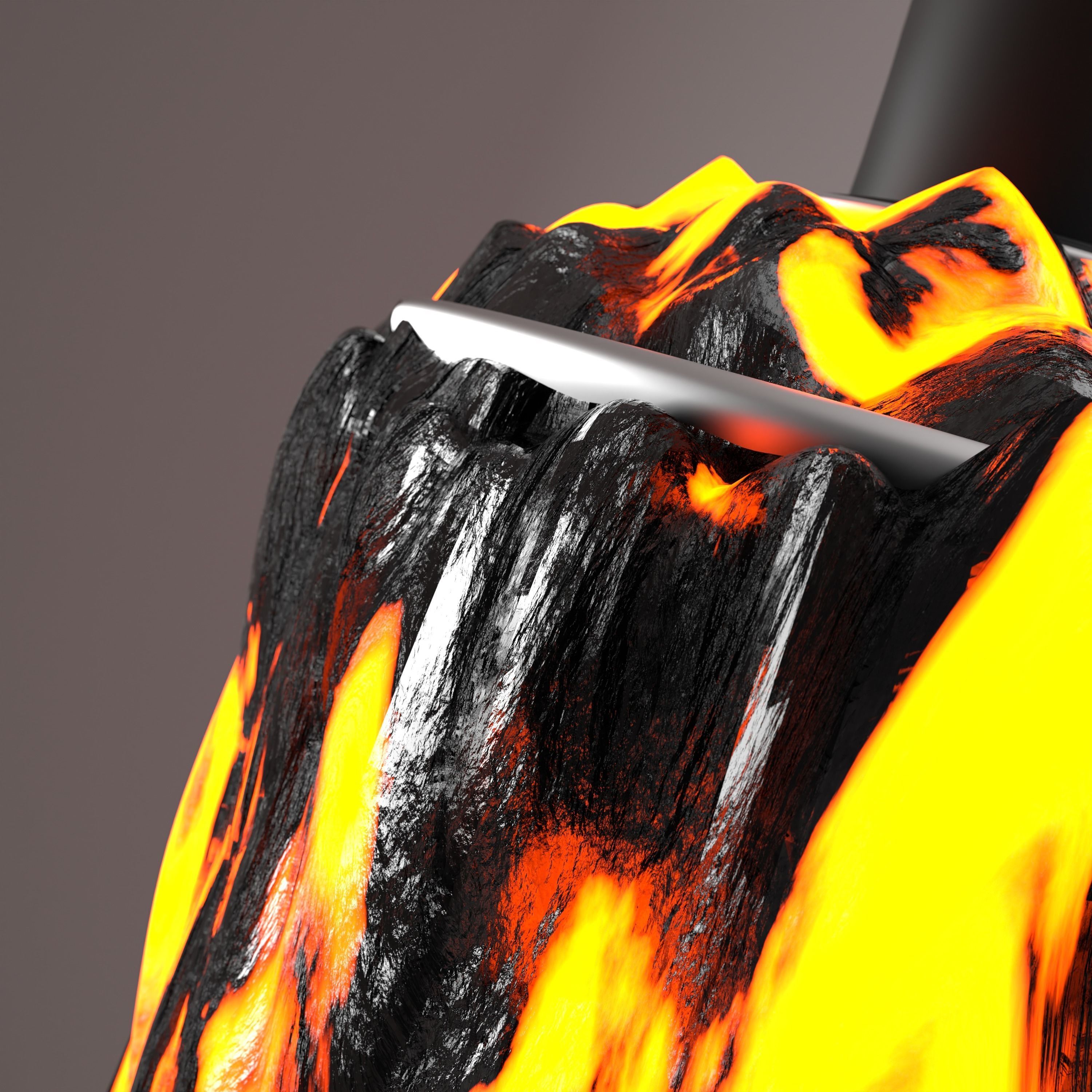 Lava Spray Low-poly 3D model_11