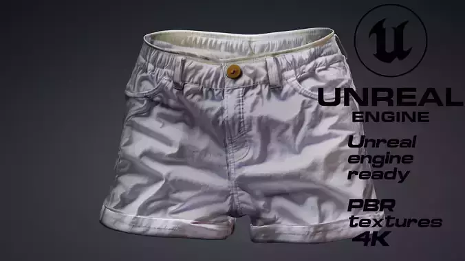 White short pants PBR 4k