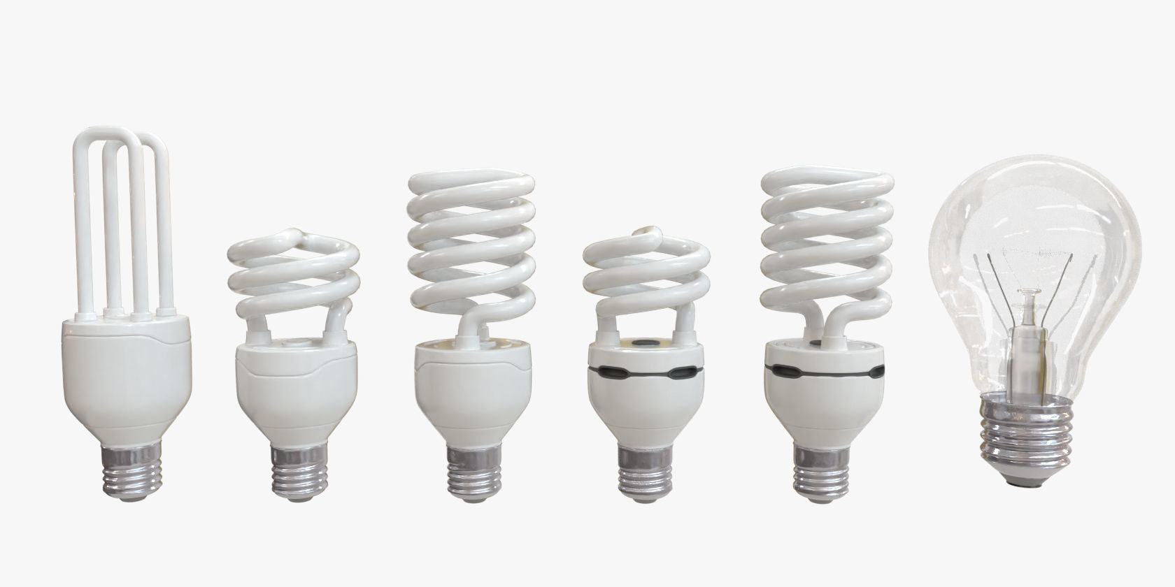 Light Bulb Pack Low-poly 3D model_1