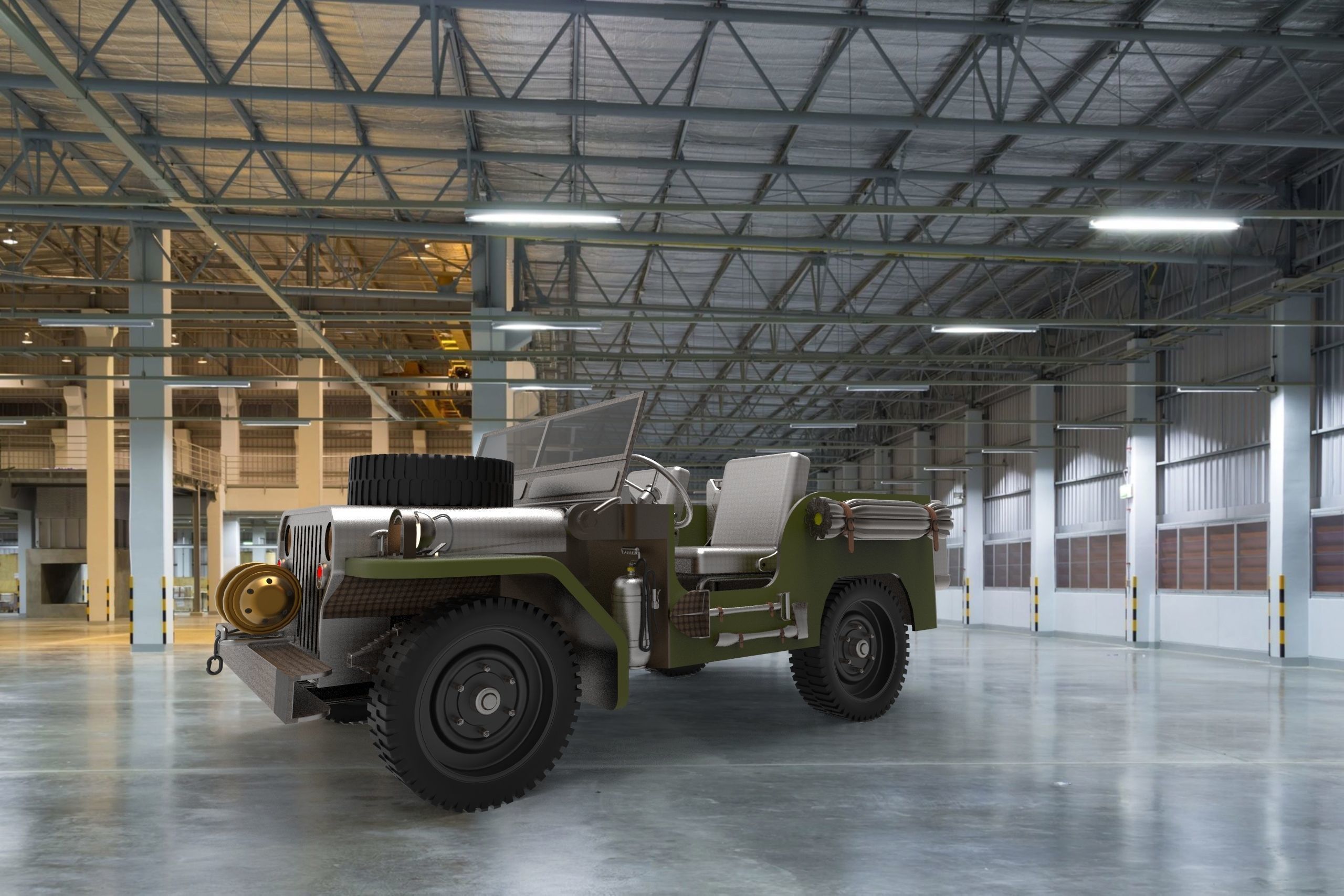 military car 3D model_3