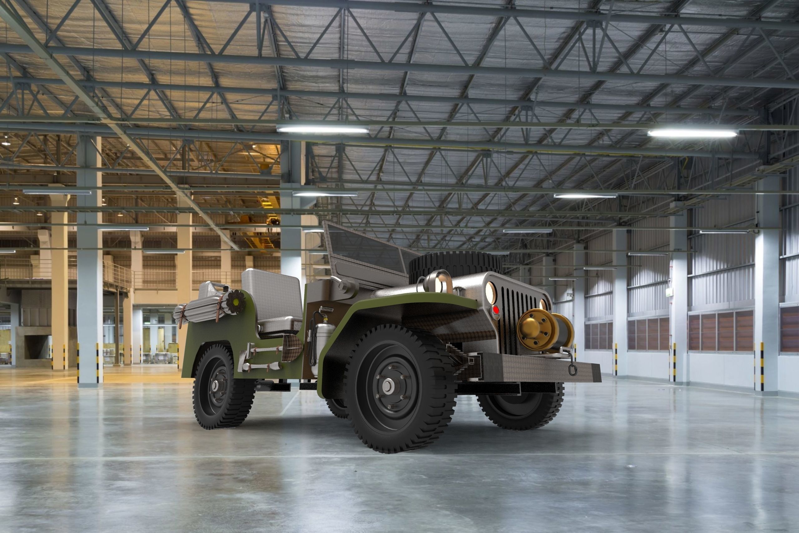 military car 3D model_4