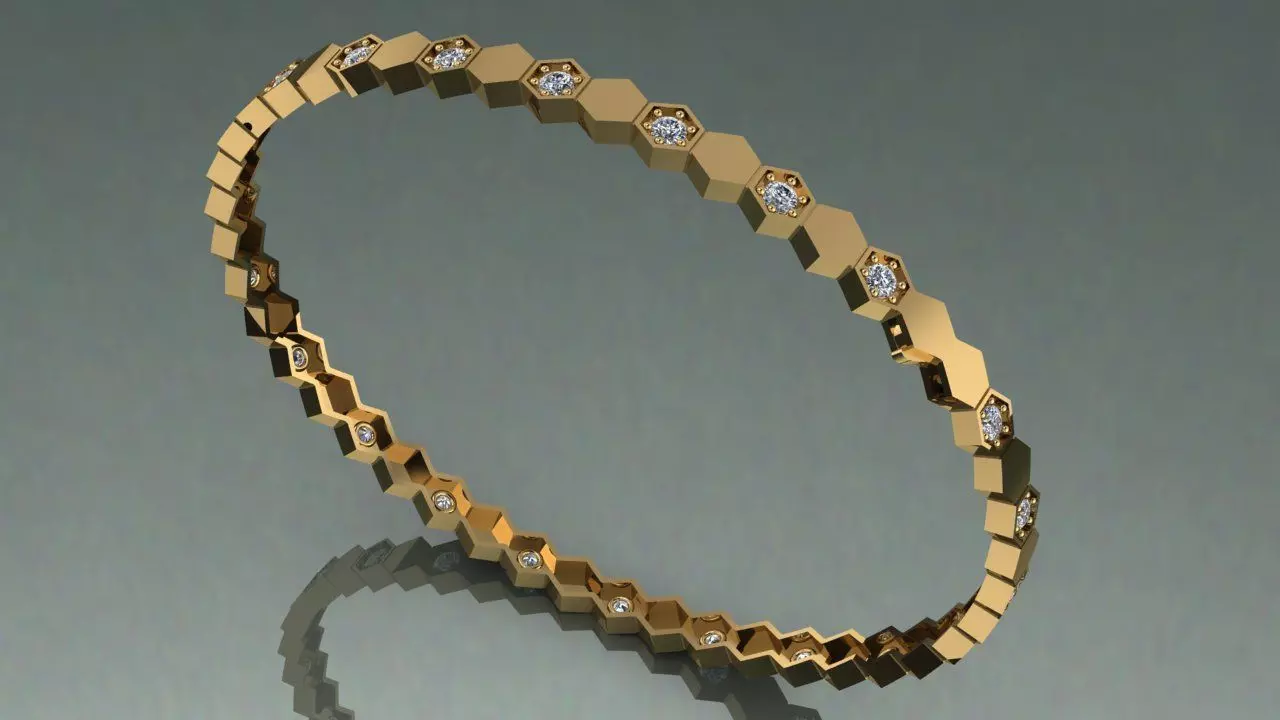 chaumet hexagon bracelet new different 3D print model