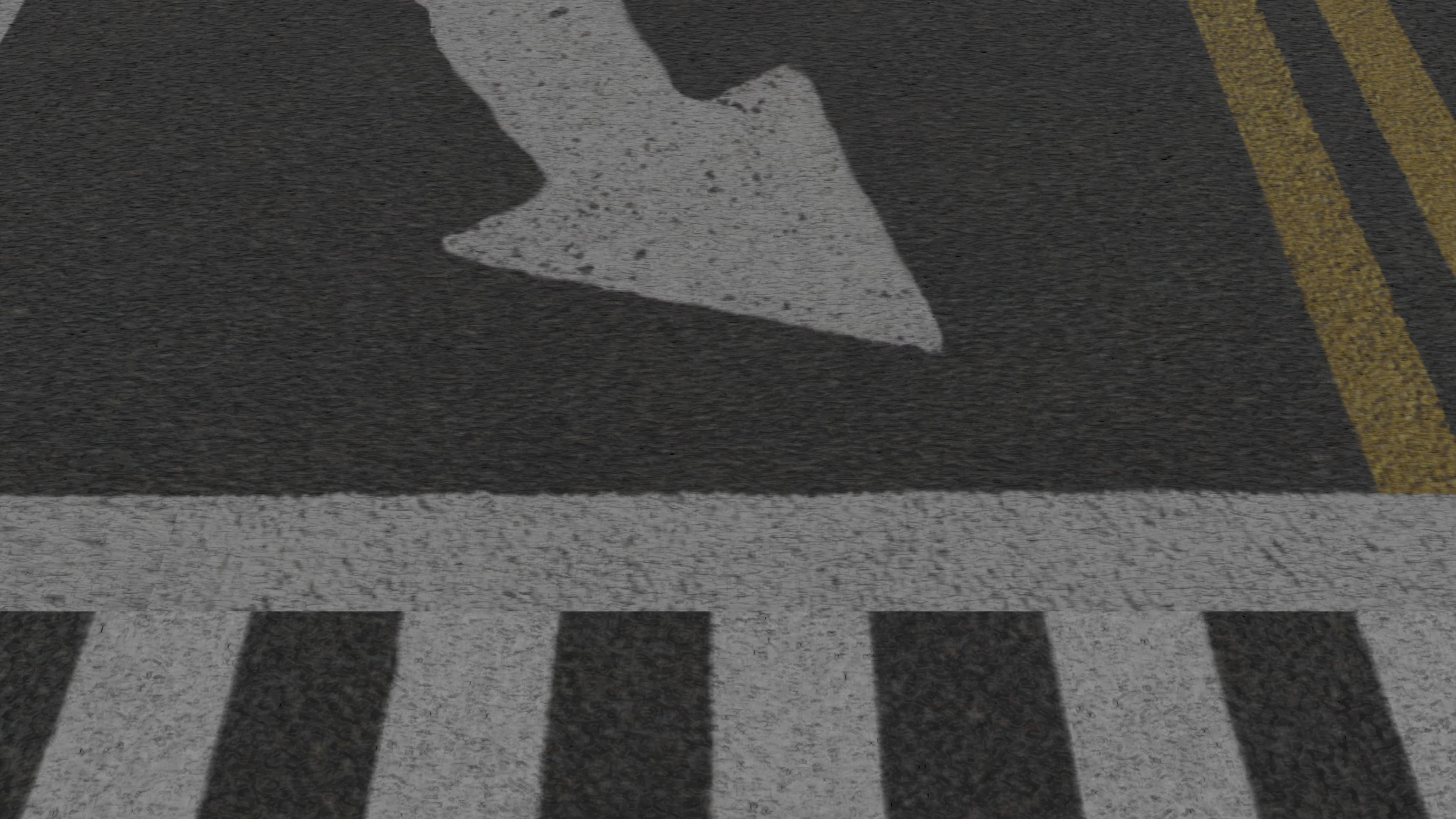 Traffic Intersection with crosswalks and truncated dome mats Low-poly 3D model_2