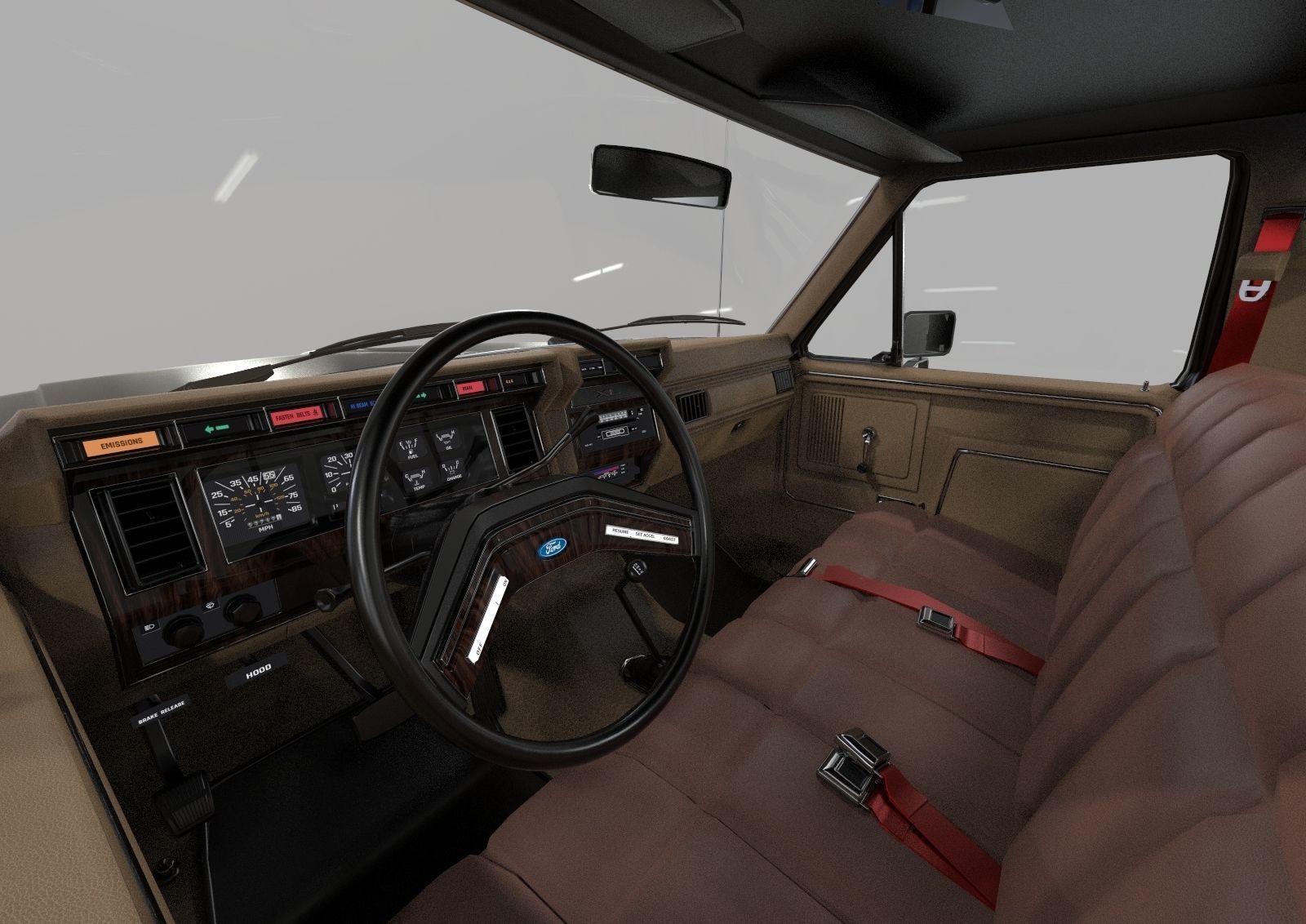 Generic F150 1986 Flared Side  3D model_7