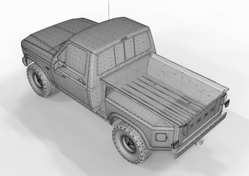 Generic F150 1986 Flared Side  3D model_10