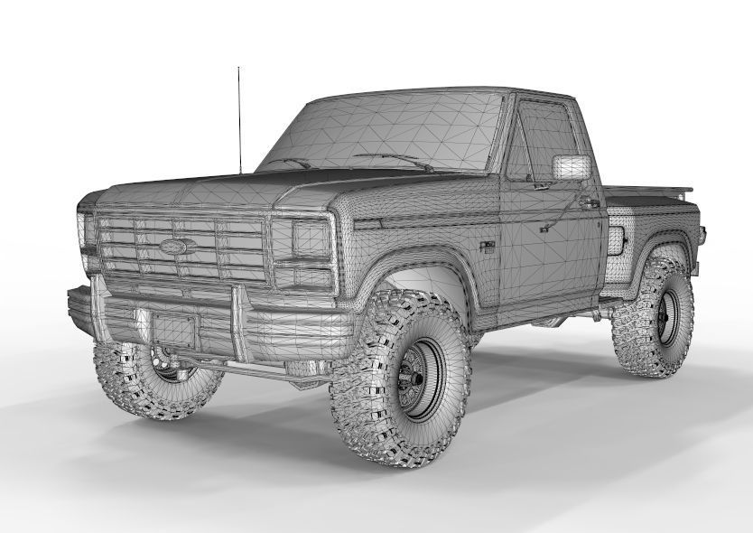 Generic F150 1986 Flared Side  3D model_15