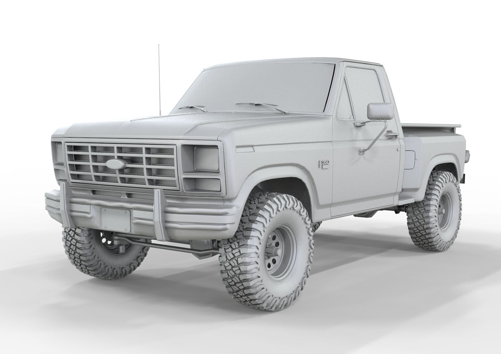 Generic F150 1986 Flared Side  3D model_16