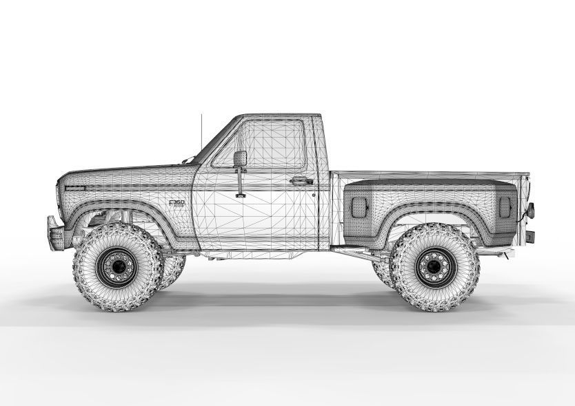 Generic F150 1986 Flared Side  3D model_13
