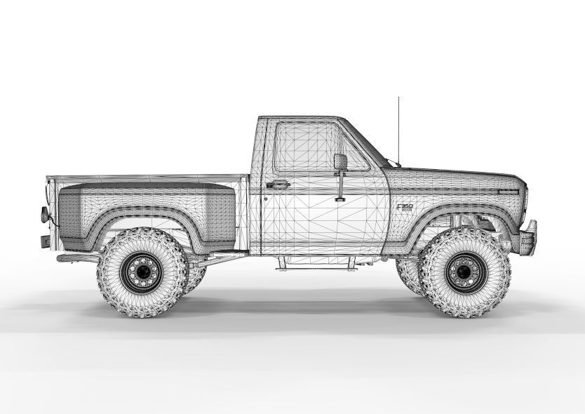 Generic F150 1986 Flared Side  3D model_14