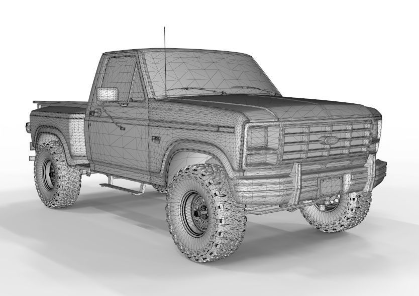 Generic F150 1986 Flared Side  3D model_9