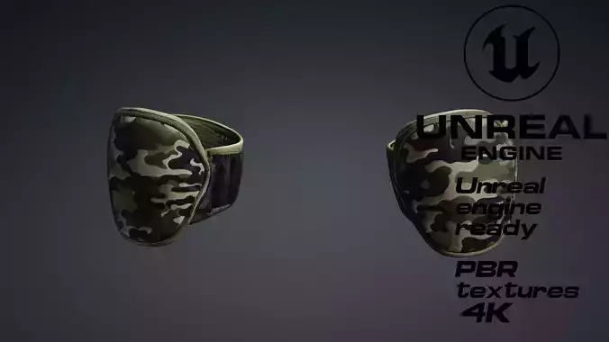Military Knee Pads PBR 4k Low-poly 3D model