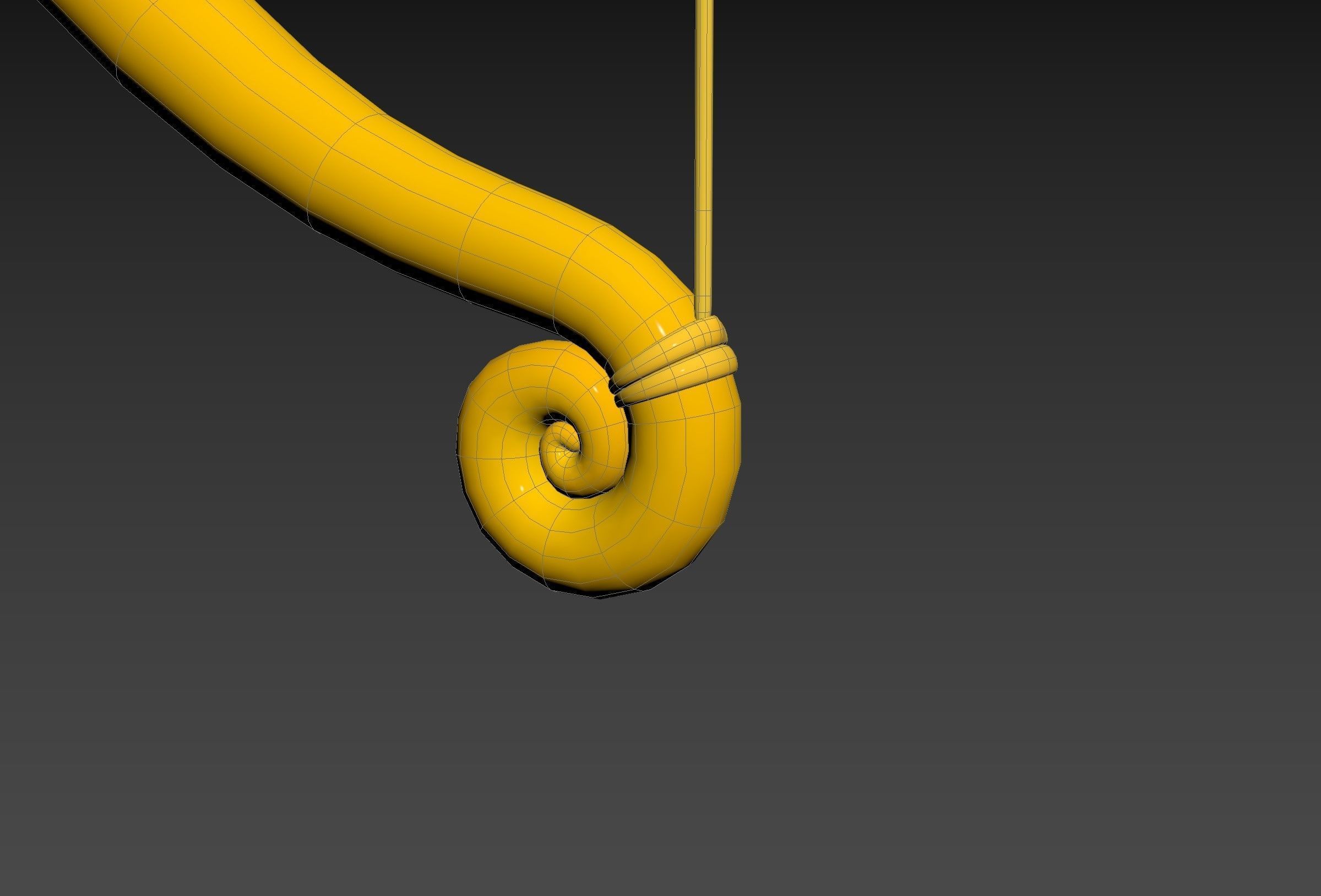Golden Bow 3D model_26