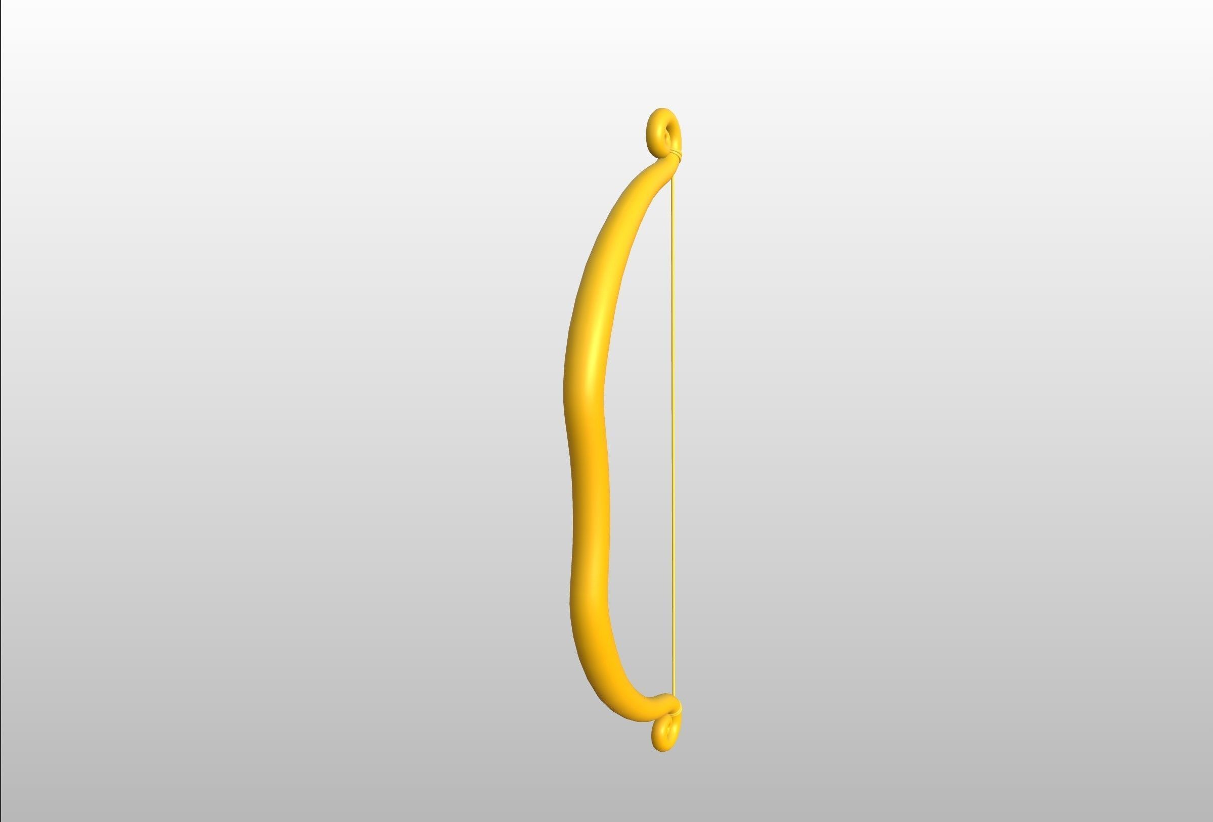Golden Bow 3D model_11