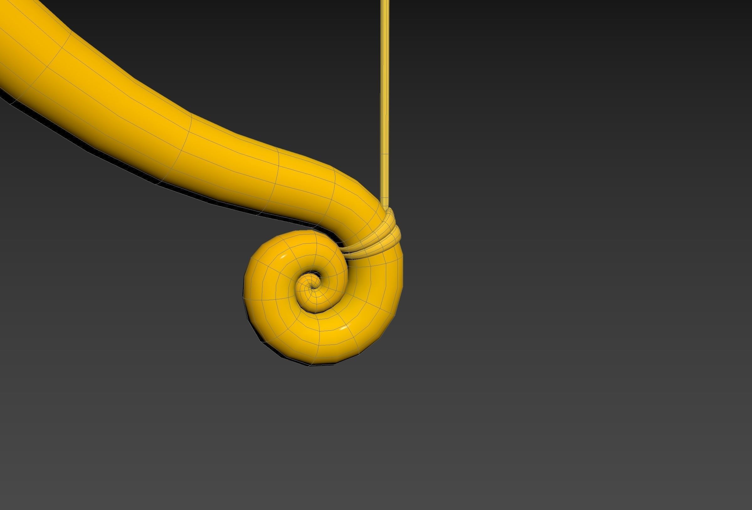 Golden Bow 3D model_27