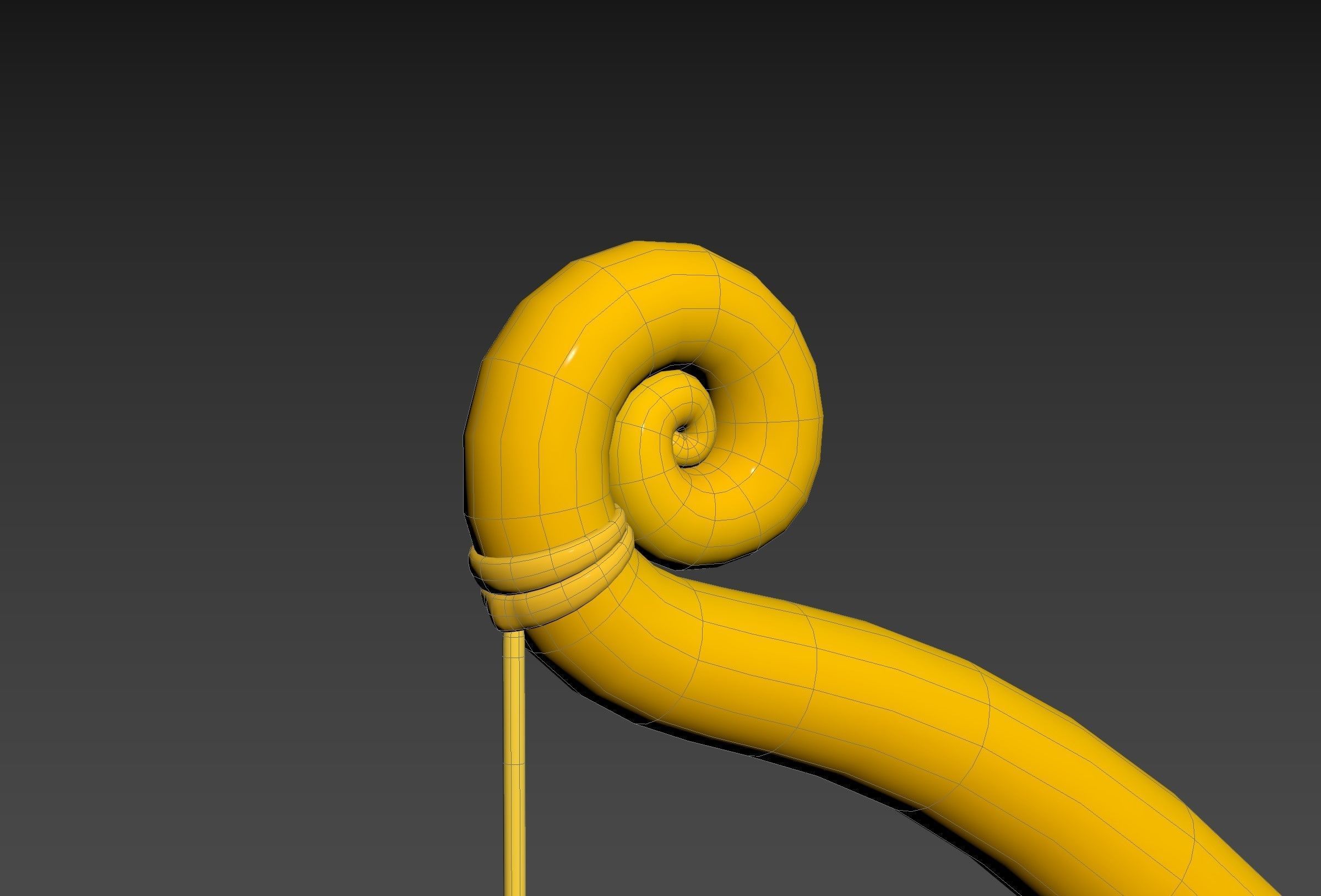 Golden Bow 3D model_30