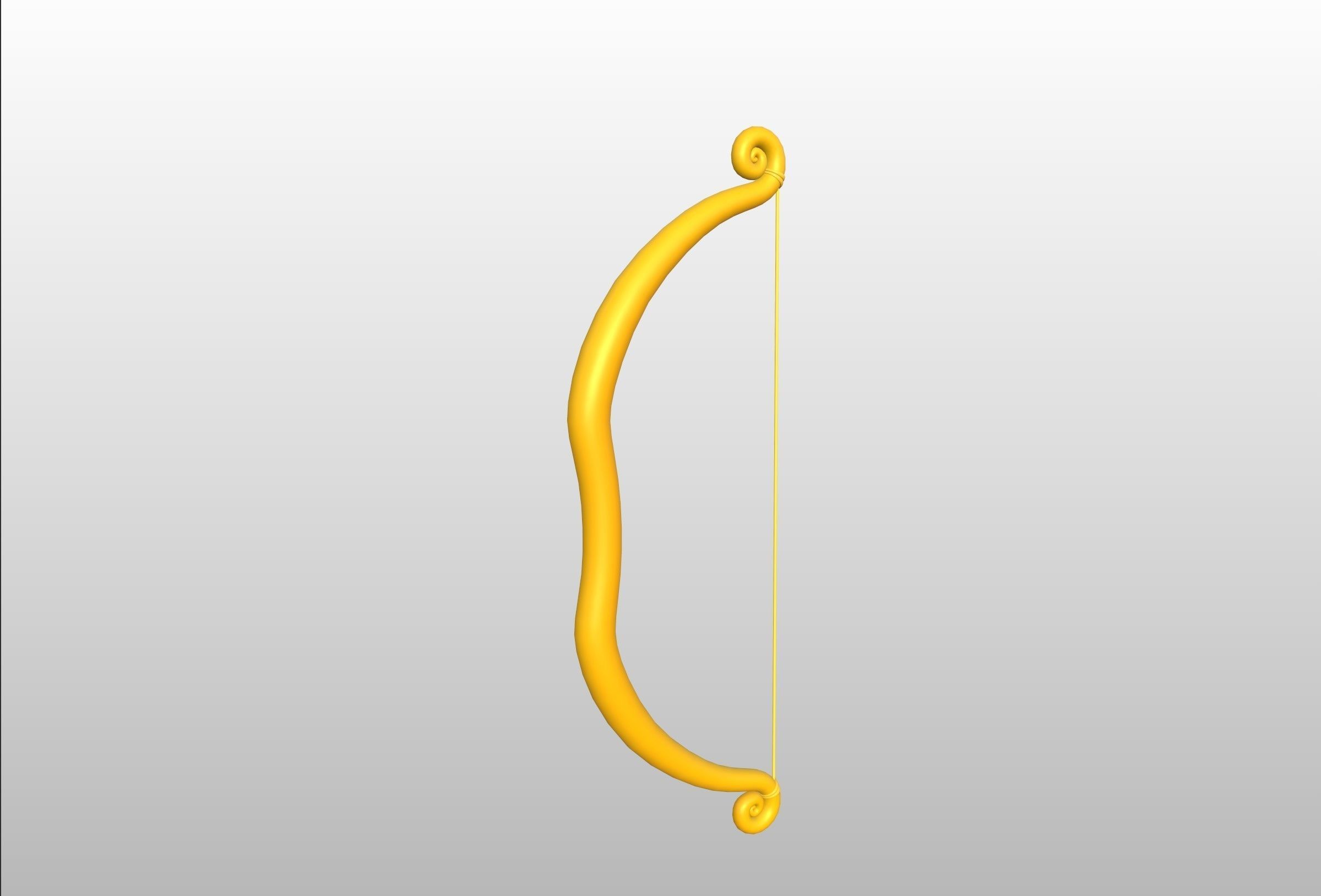 Golden Bow 3D model_10
