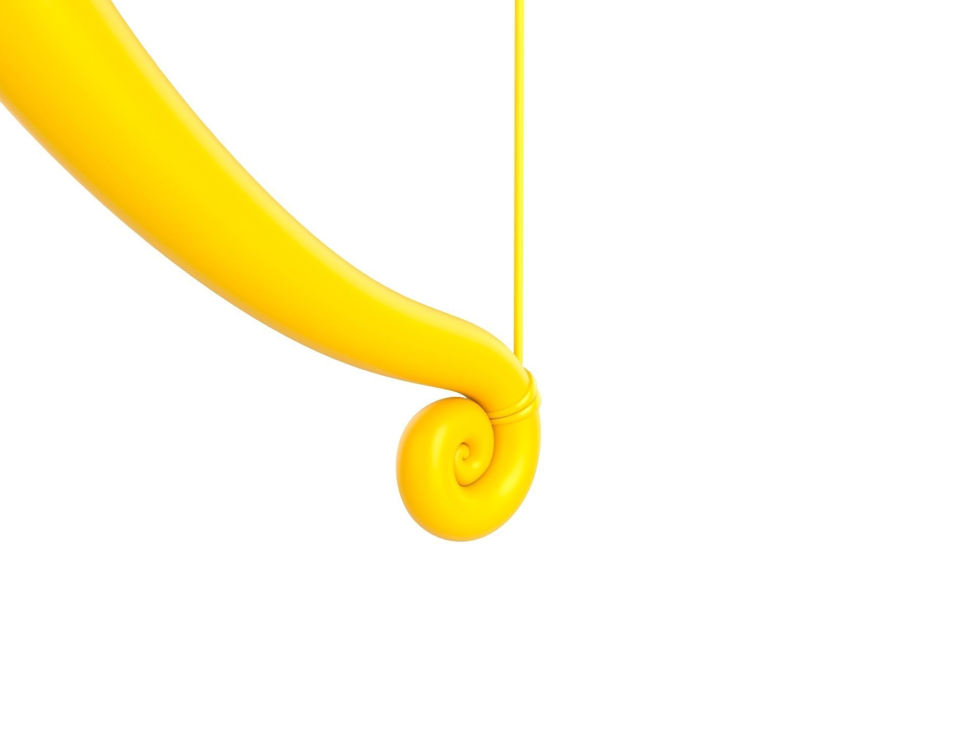 Golden Bow 3D model_7